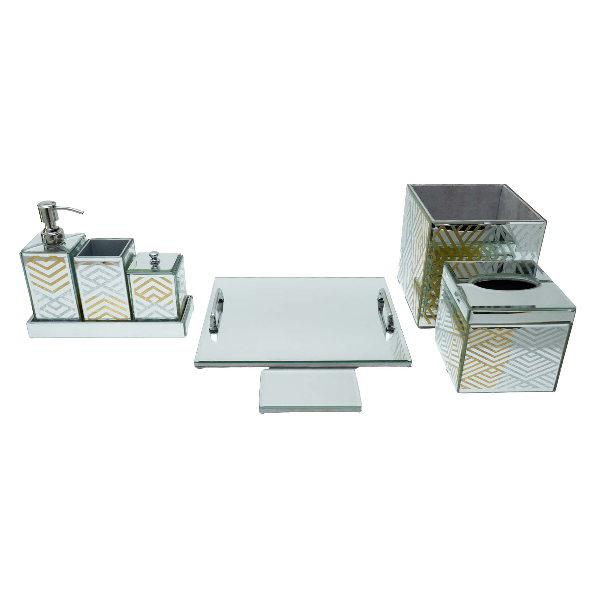 Premium Bathroom 8-Pieces Accessory Set
