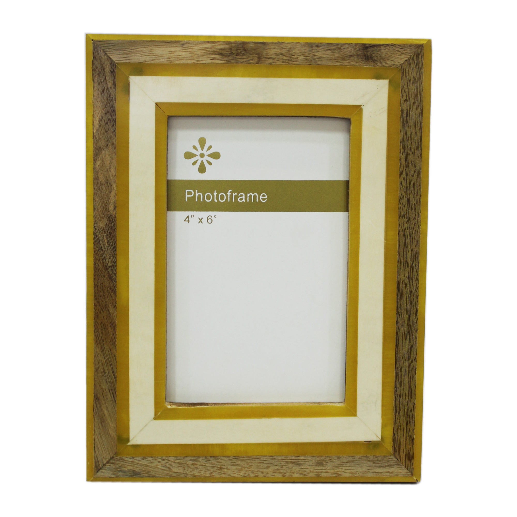 Elegant 4X6 Wood & Resin Photo Frame