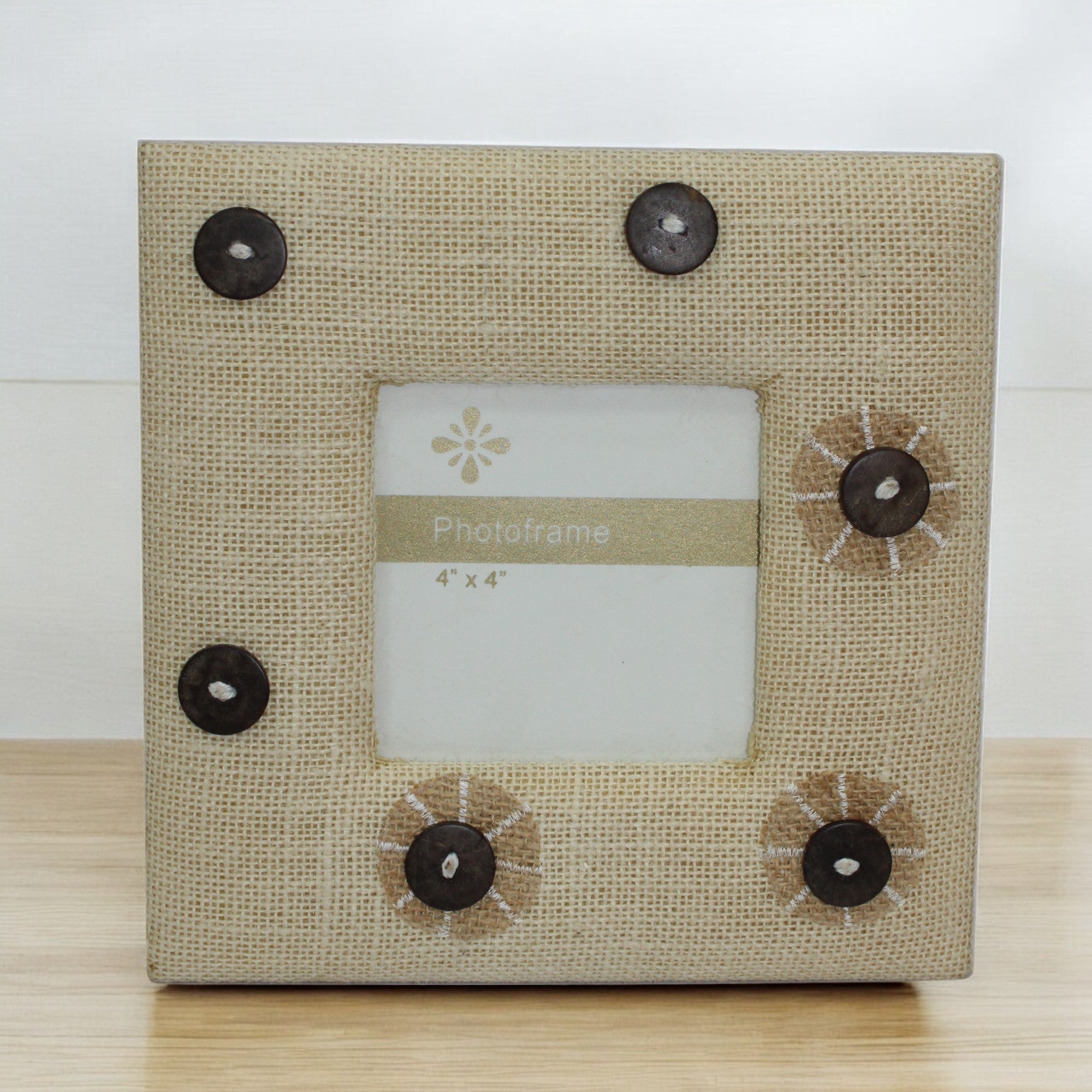 Floral Design Decorative 4X4 Photo Frame