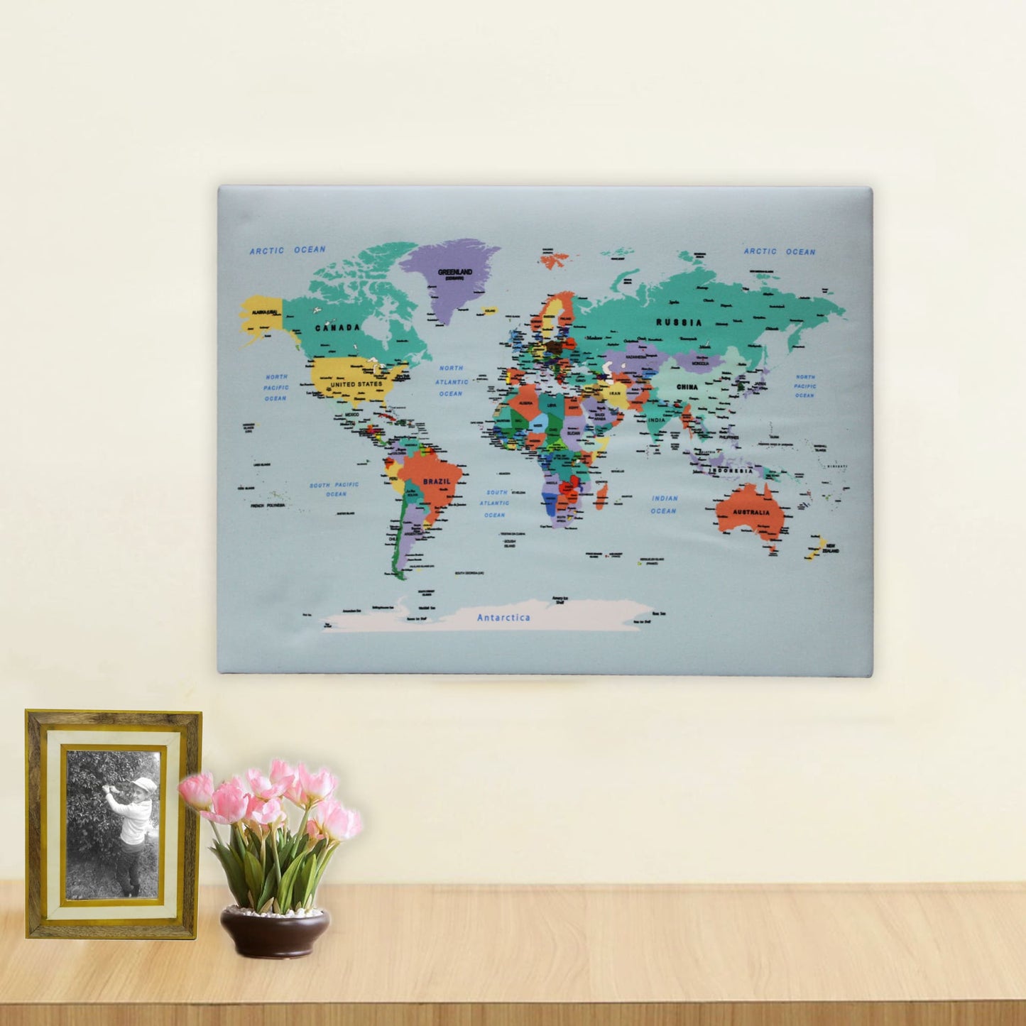 World Map Pin Board