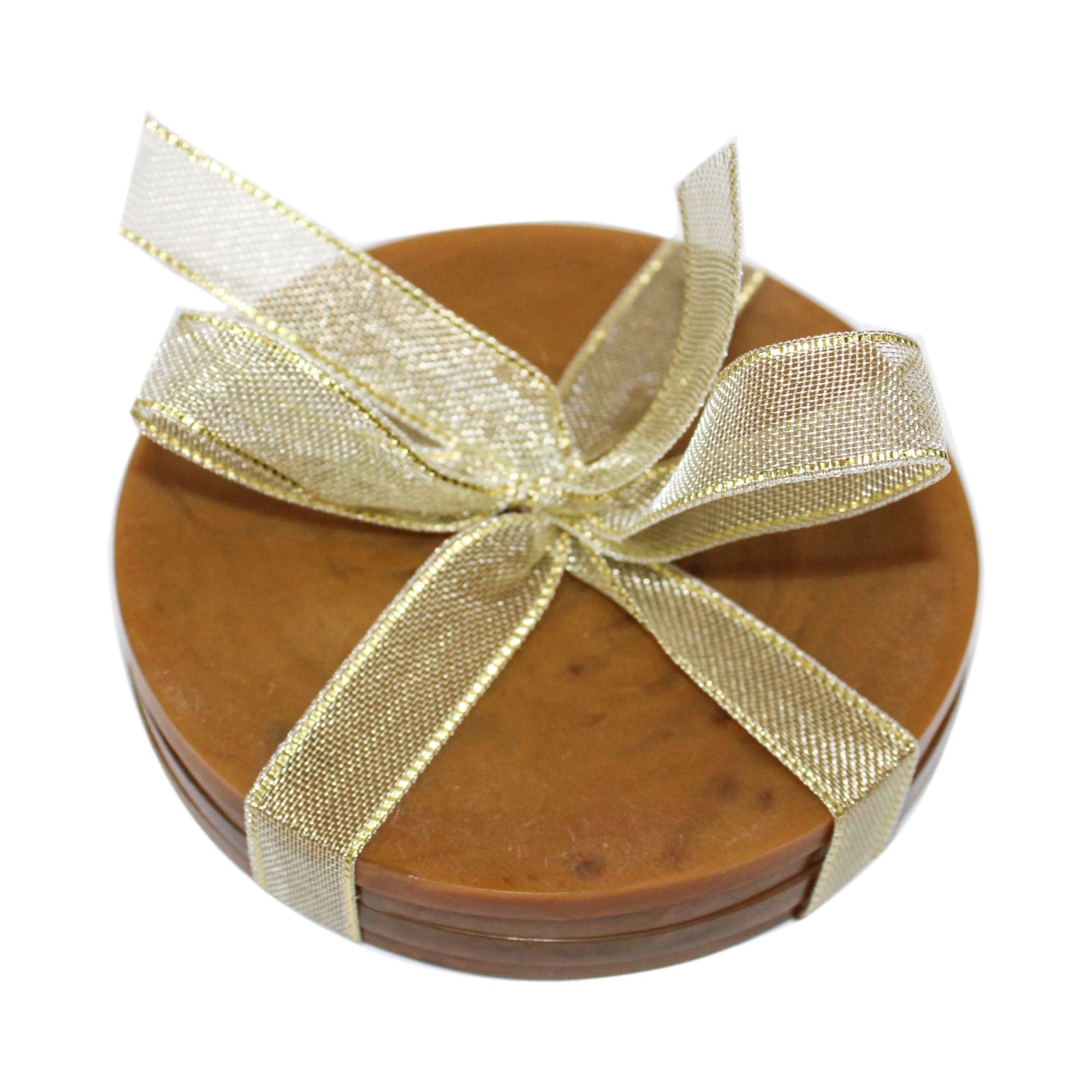 Brown Resin Coasters for Dining Table Set of Four