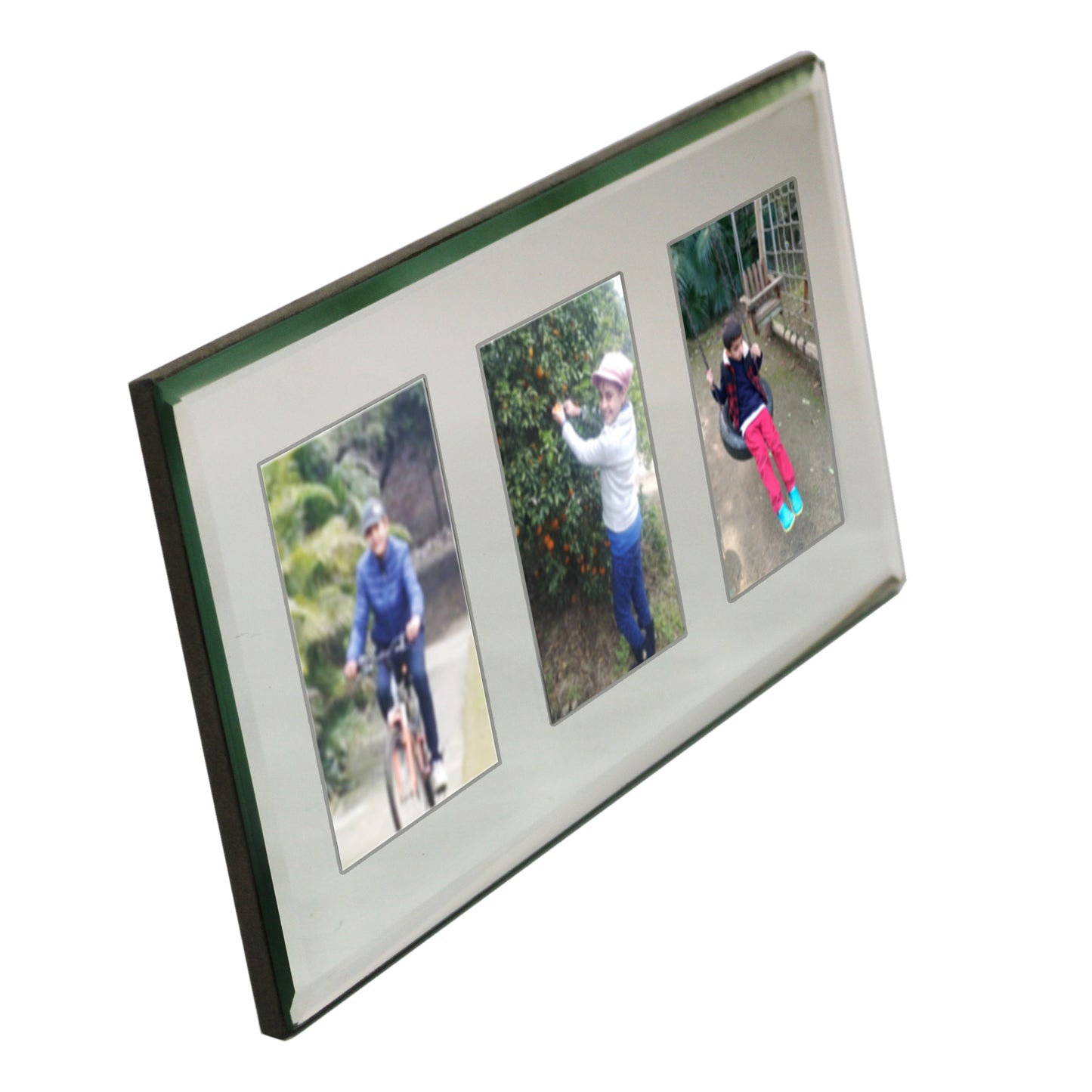 Silver Glass Triple Picture Frames Picture