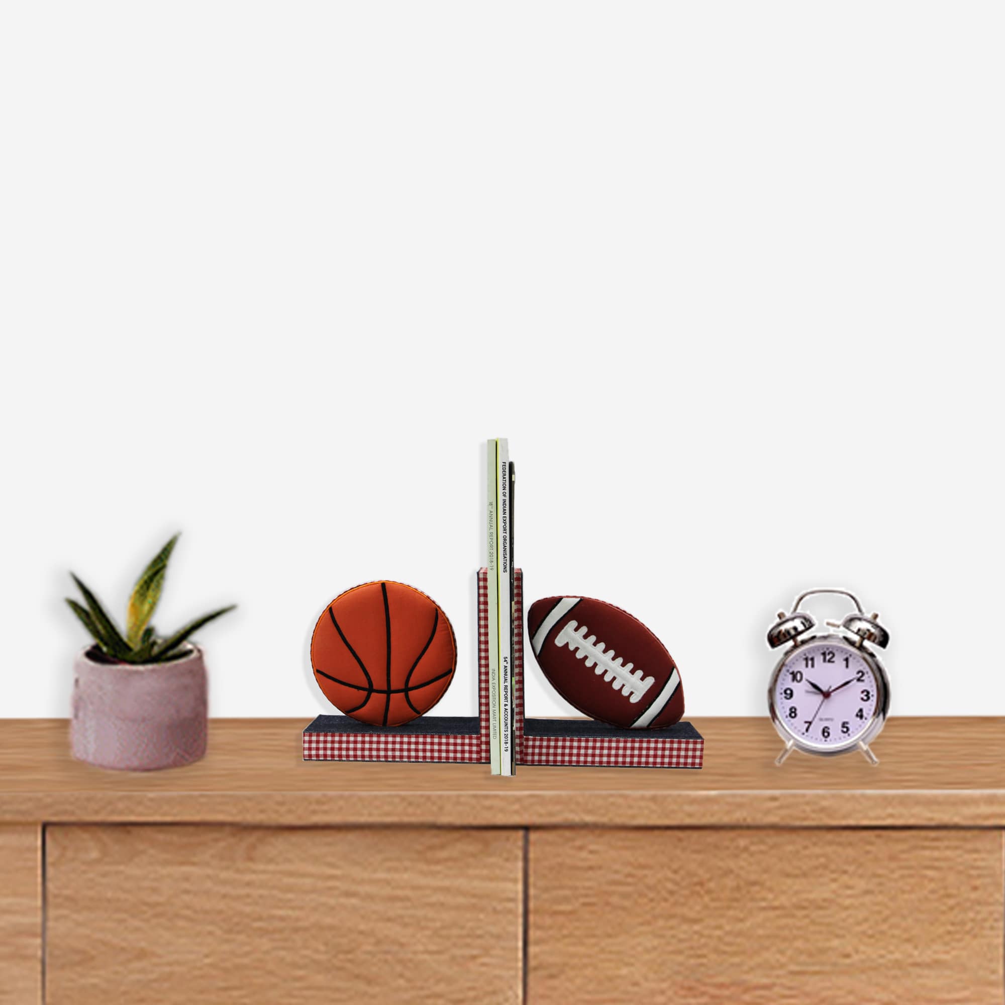 Rugby Basketball Design Bookends (Set of 2 Pieces)