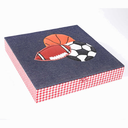 Embroidered Sports Balls Magazine / Books Holder