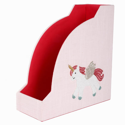 Set of 2 Unicorn Magazine & Stationery Organiser