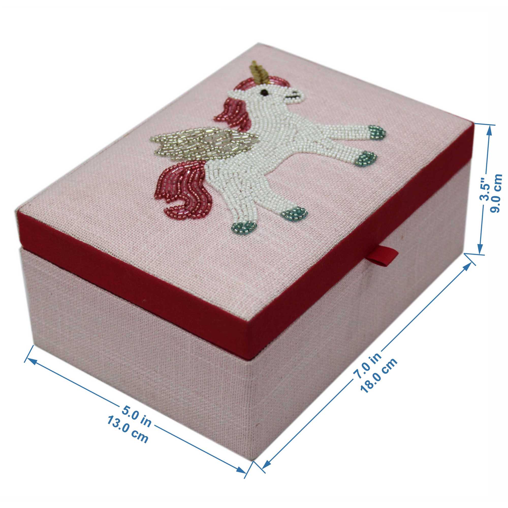 Unicorn Beaded Stationary Box for Kids