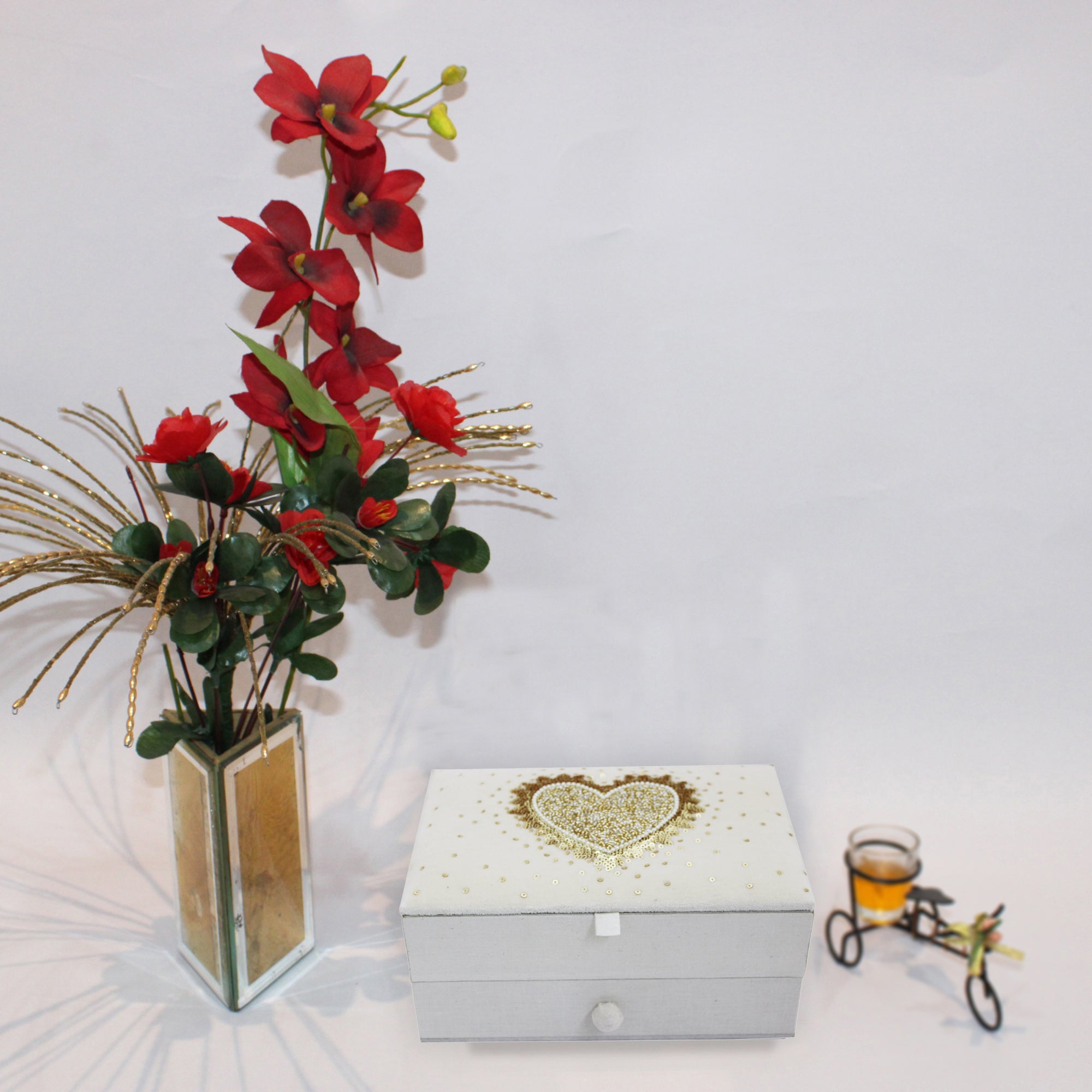 Beautiful Heart Sequin Design Drawer Box for Kids