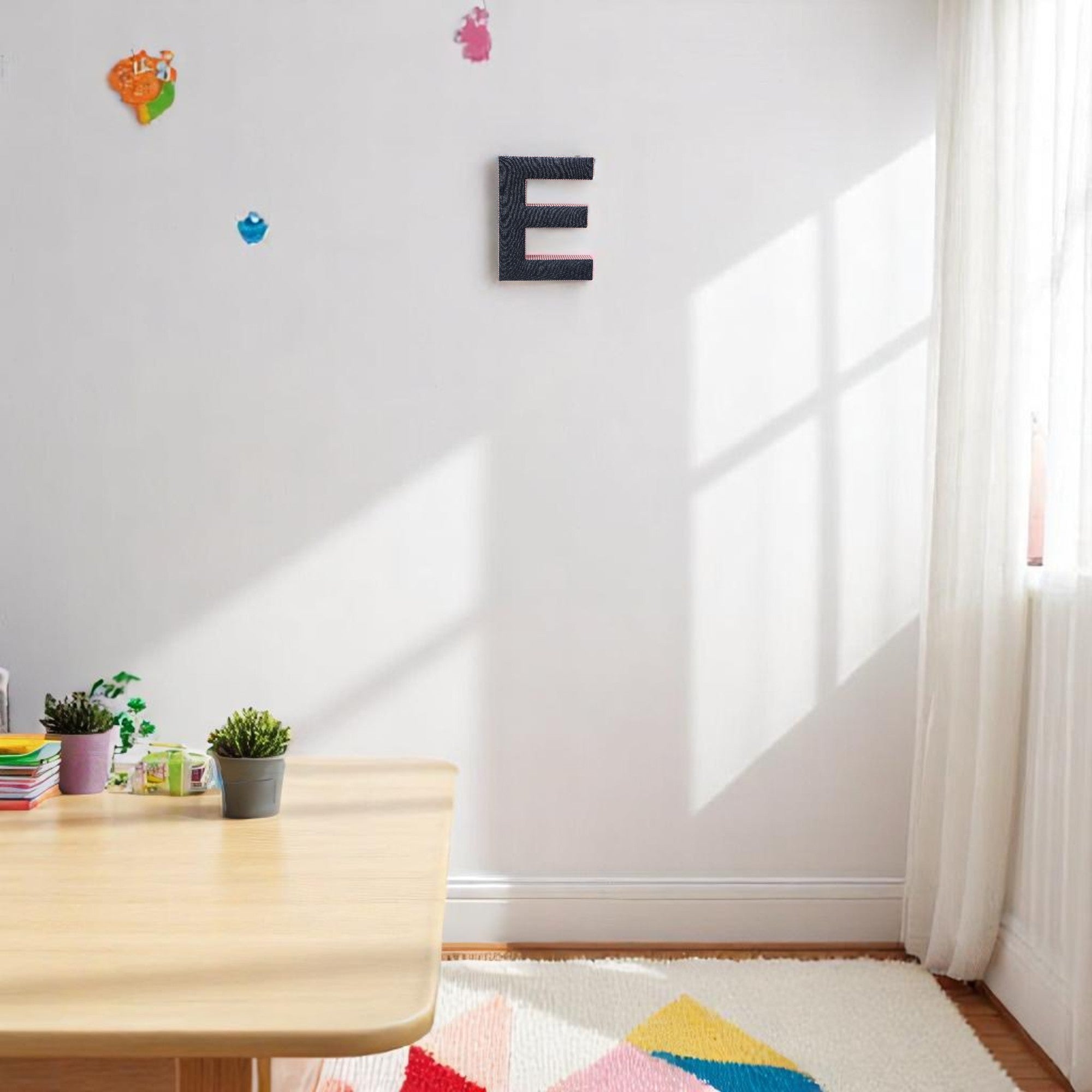 Wall Hanging Alphabet Letter "E"