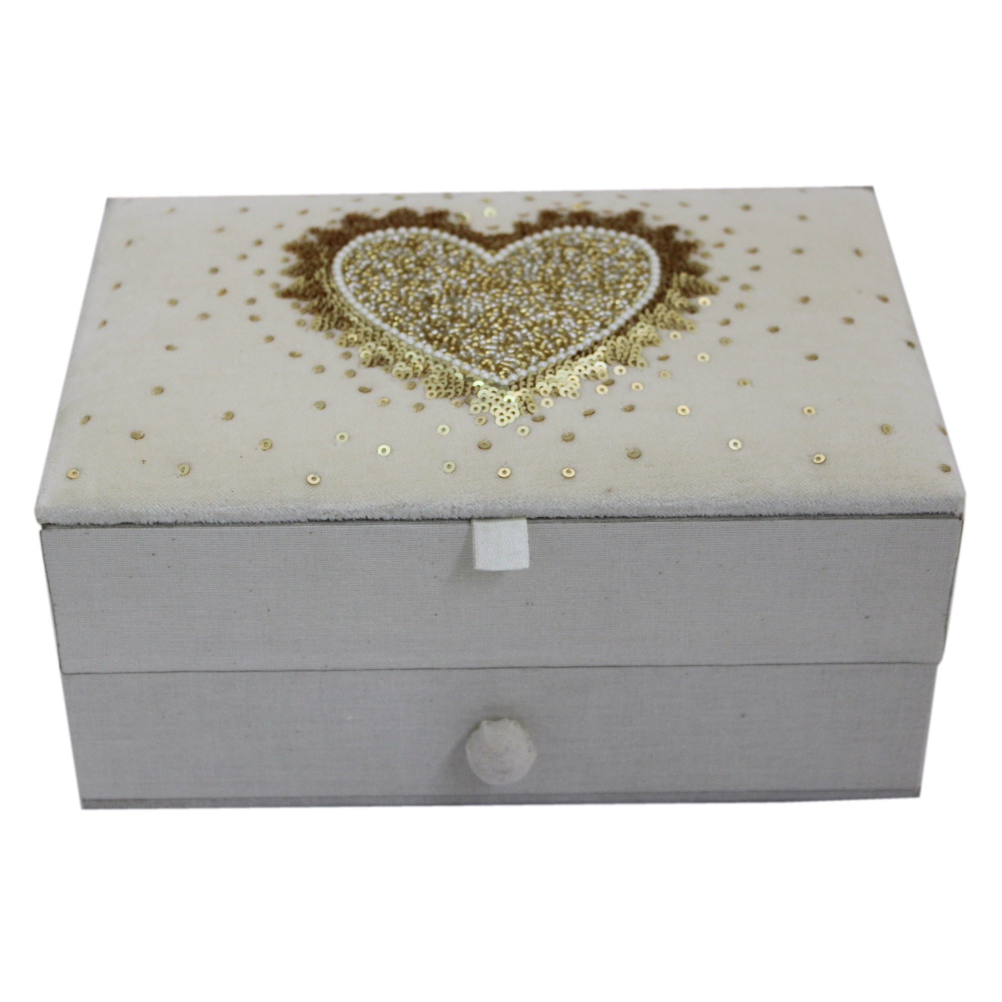 Beautiful Heart Sequin Design Drawer Box for Kids
