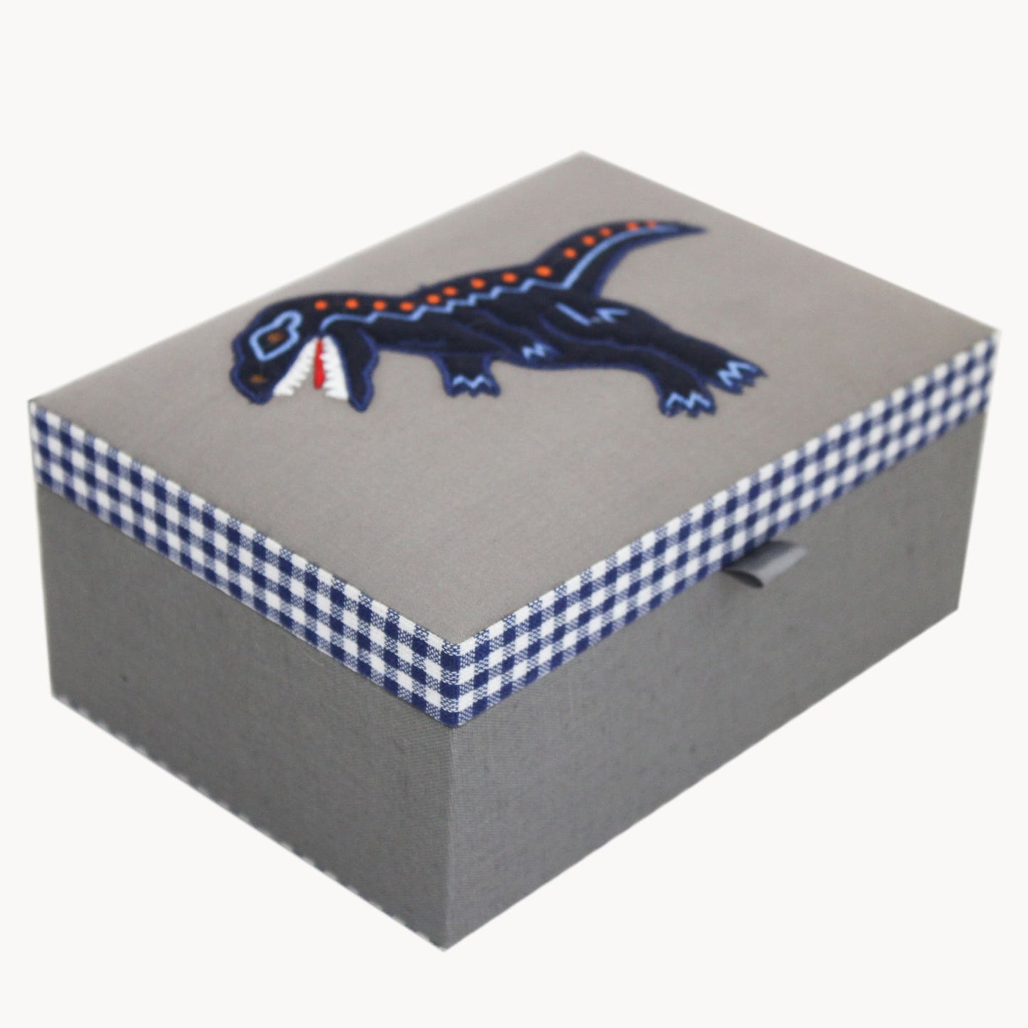 Dinosaur Box with Applique Work