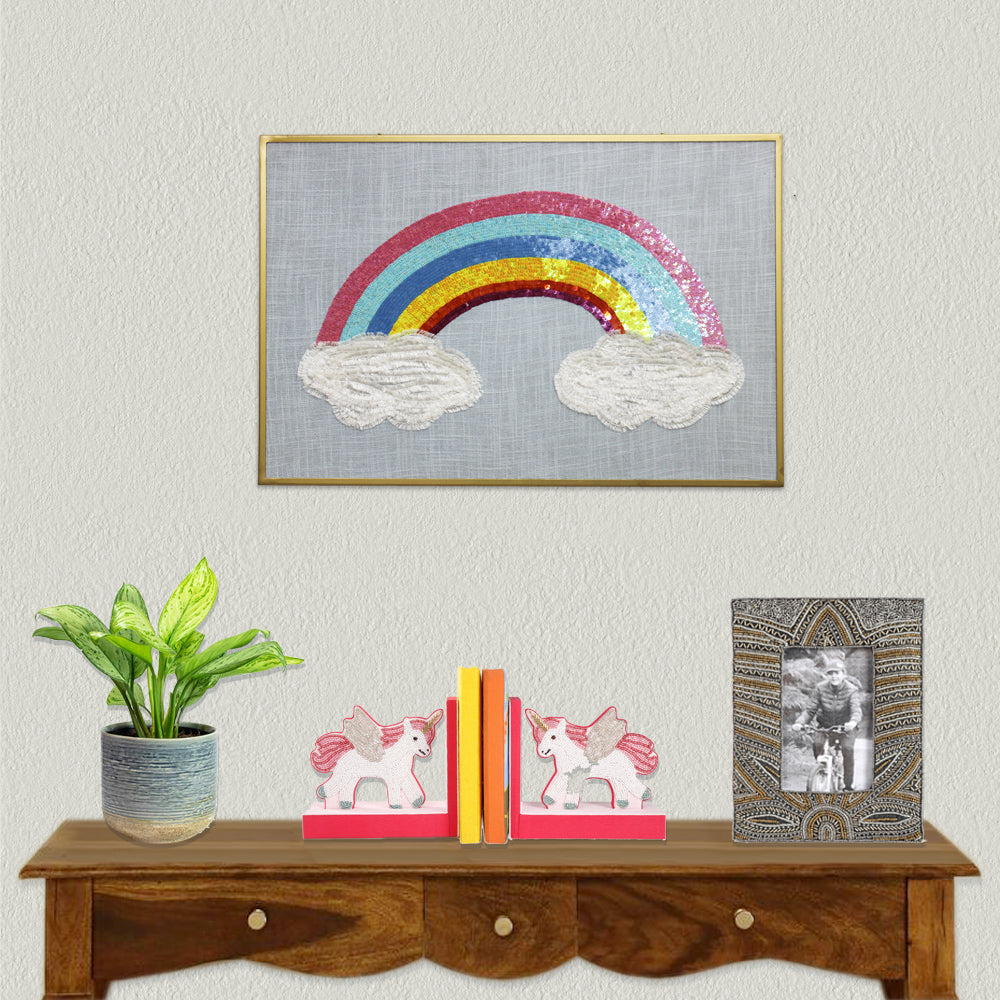 Embroidered Rainbow Wall Décor for Kids