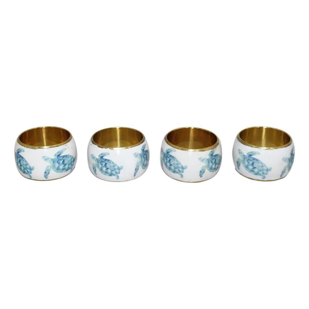 Printed Napkin Rings for Dining Table (Set of 4)