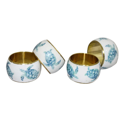 Printed Napkin Rings for Dining Table (Set of 4)