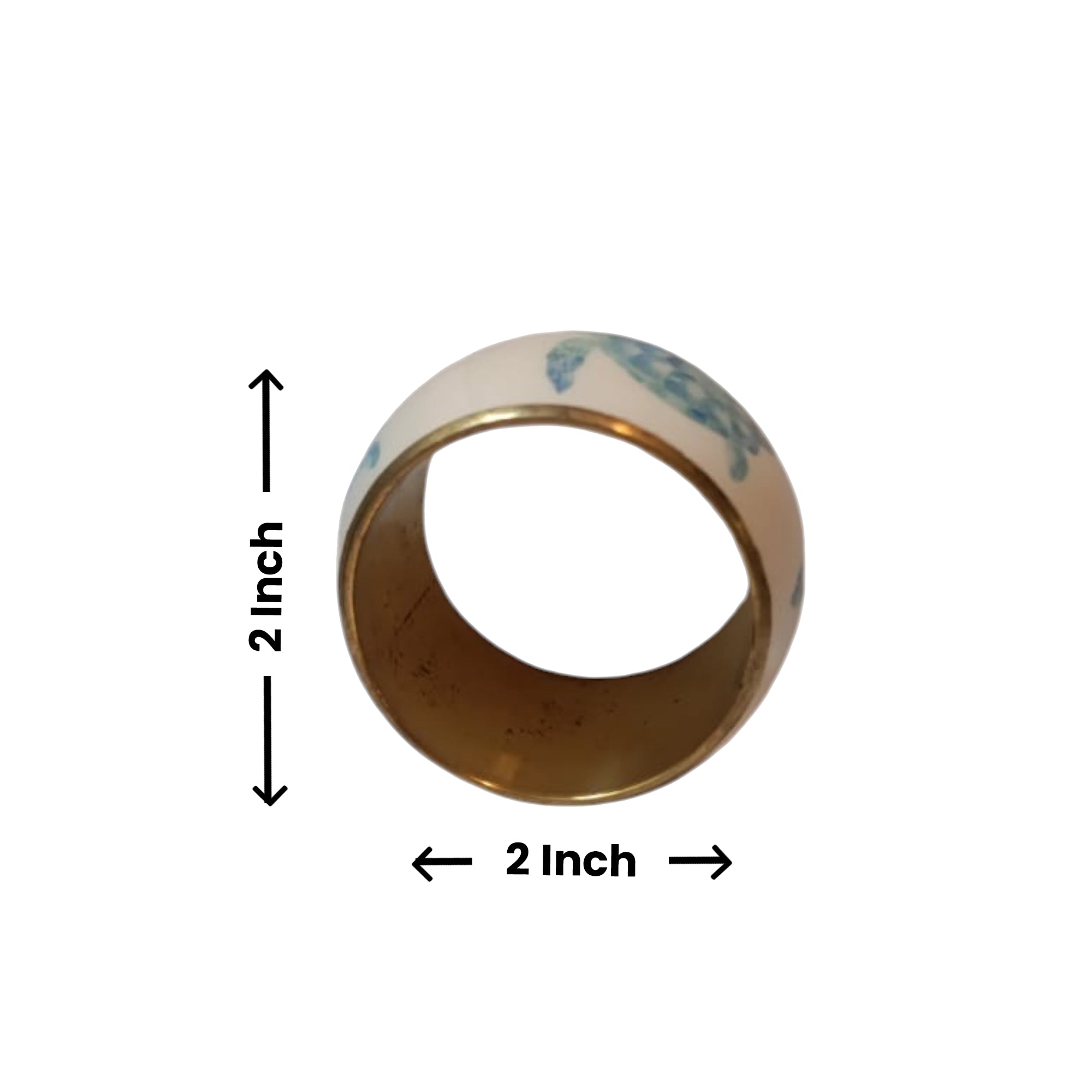 Printed Metal Napkin Rings Set of Four