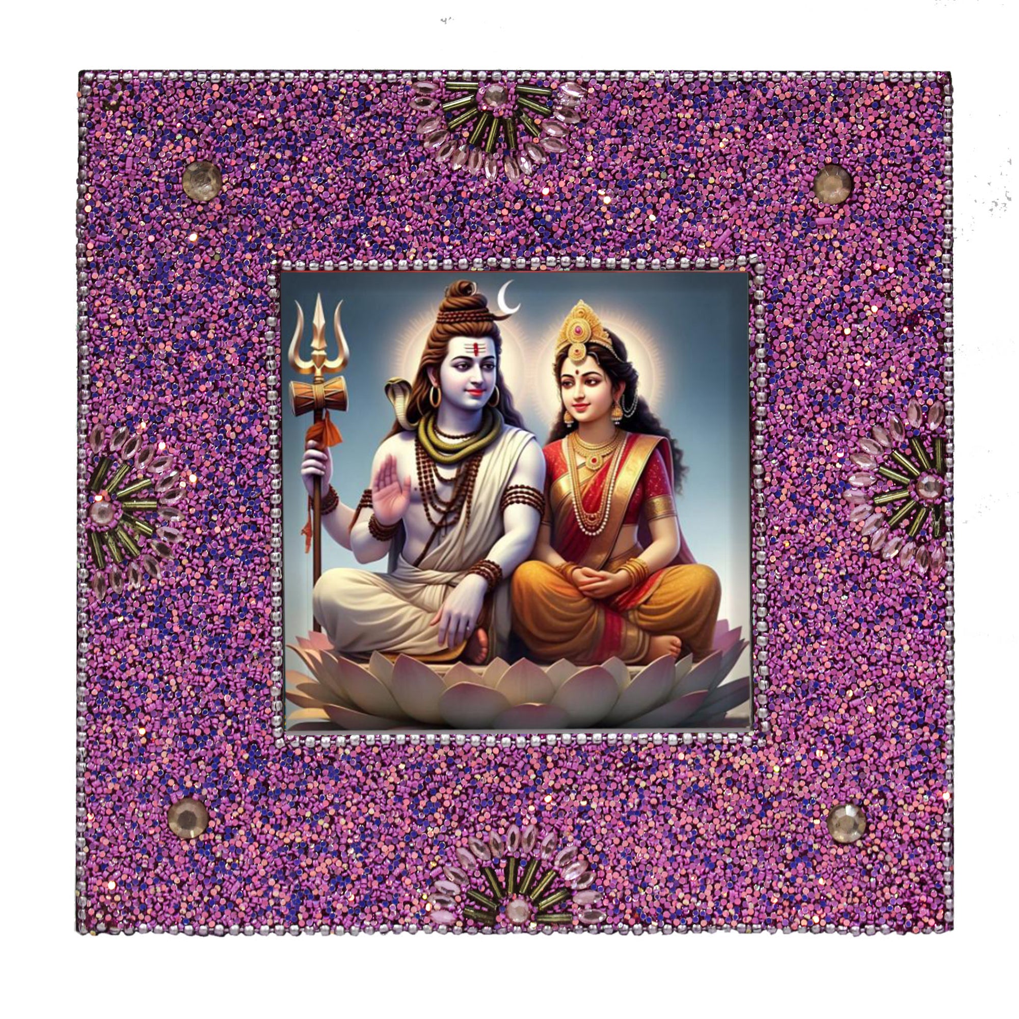 Handcrafted Lord Shiva & Parvati JI Photo Frame-TH-5696