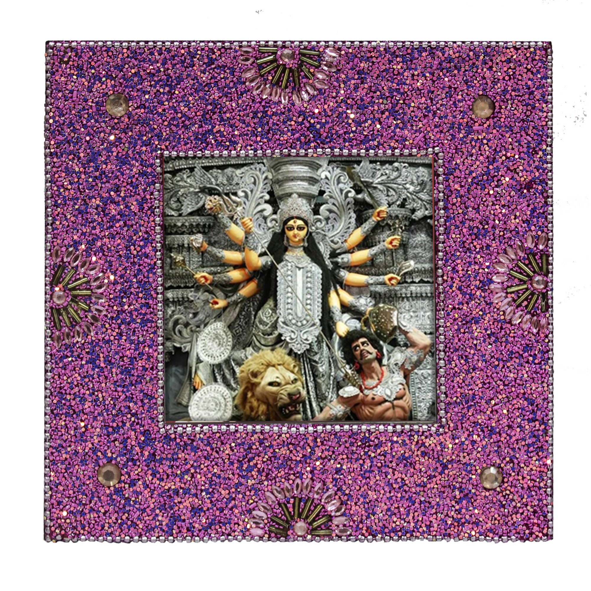 Mahishasur Mardini Durga Mata Photo Frame for Blessings