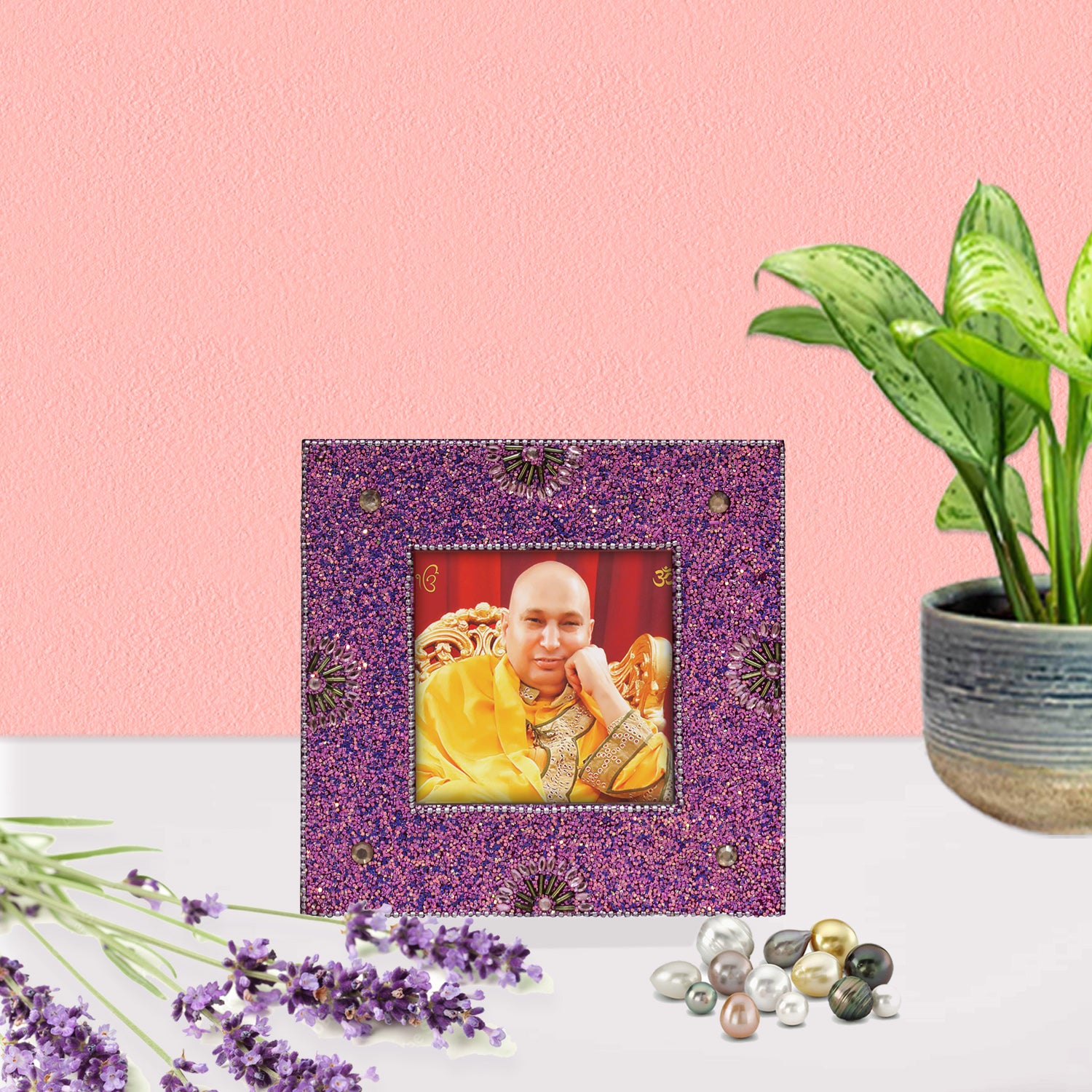  Handcrafted Guruji Photo Frame TH-1074 
