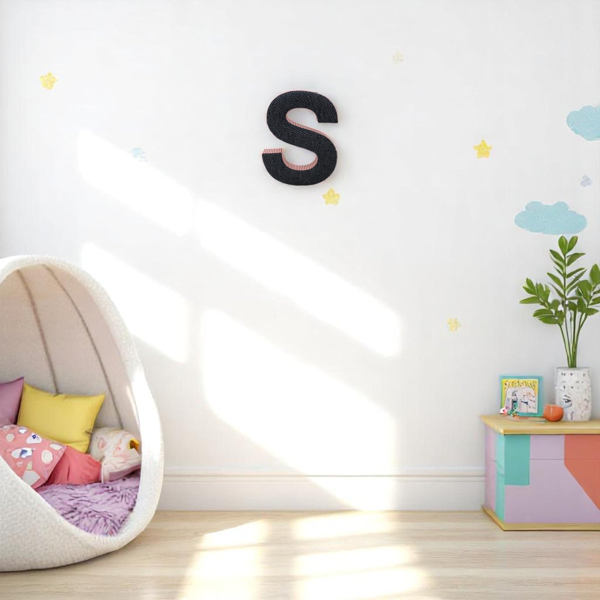 Wall Hanging Alphabet Letter "S"