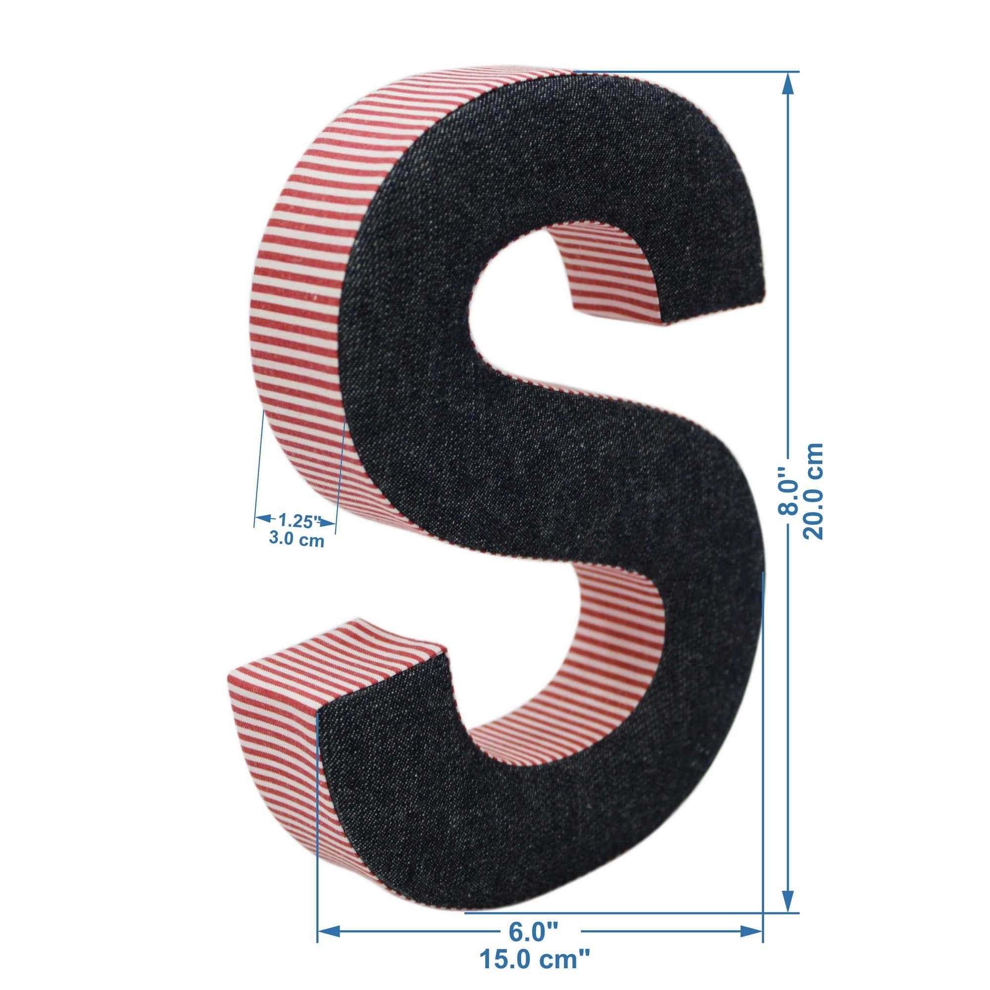 Wall Hanging Alphabet Letter "S"