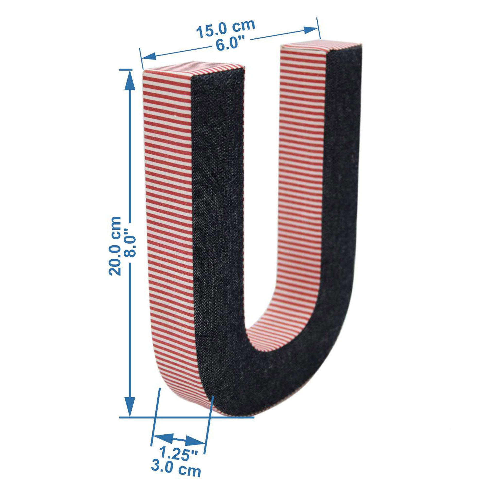 Wall Hanging Alphabet Letter "U"