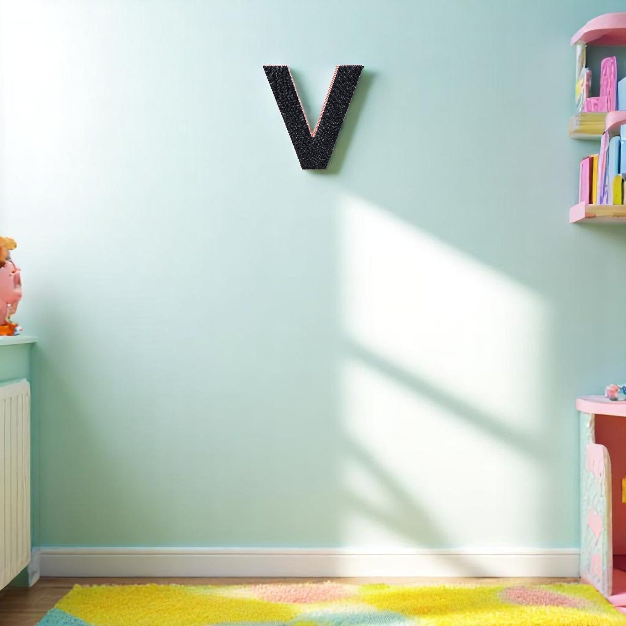 Wall Hanging Alphabet Letter "V"