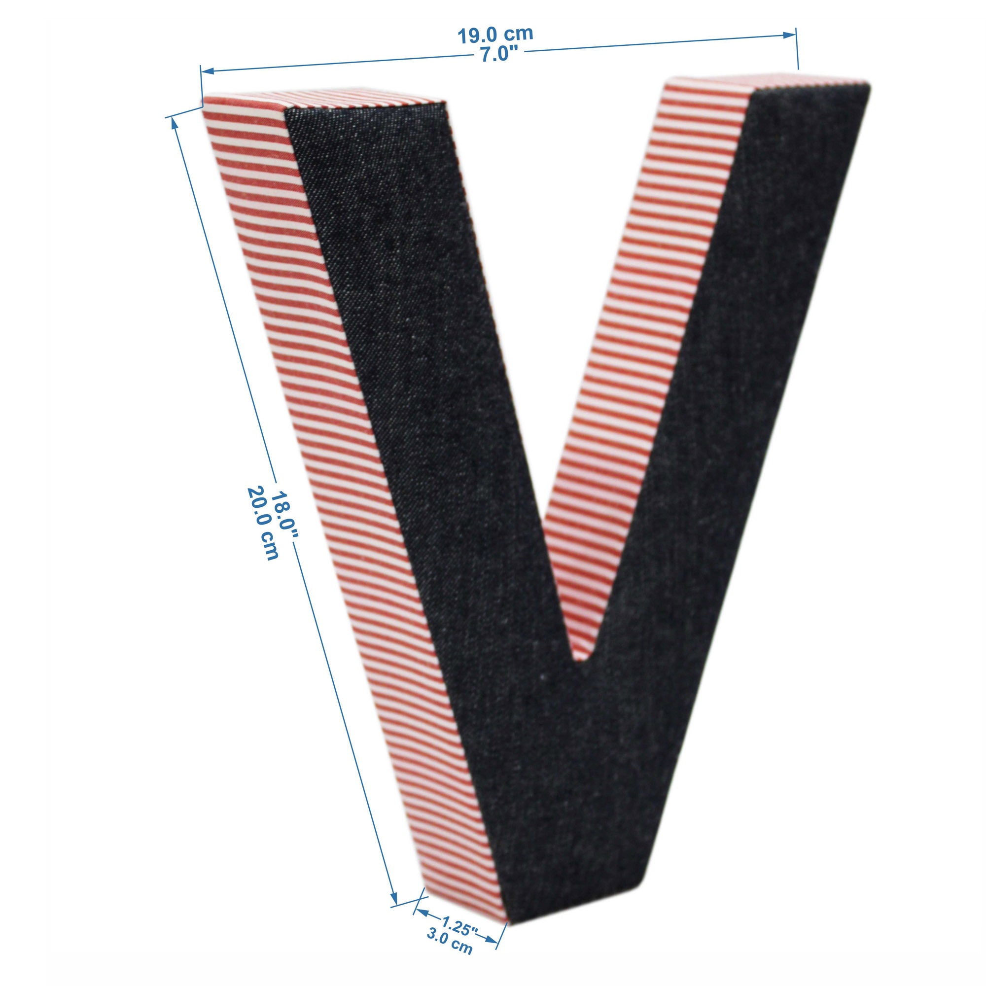Wall Hanging Alphabet Letter "V"