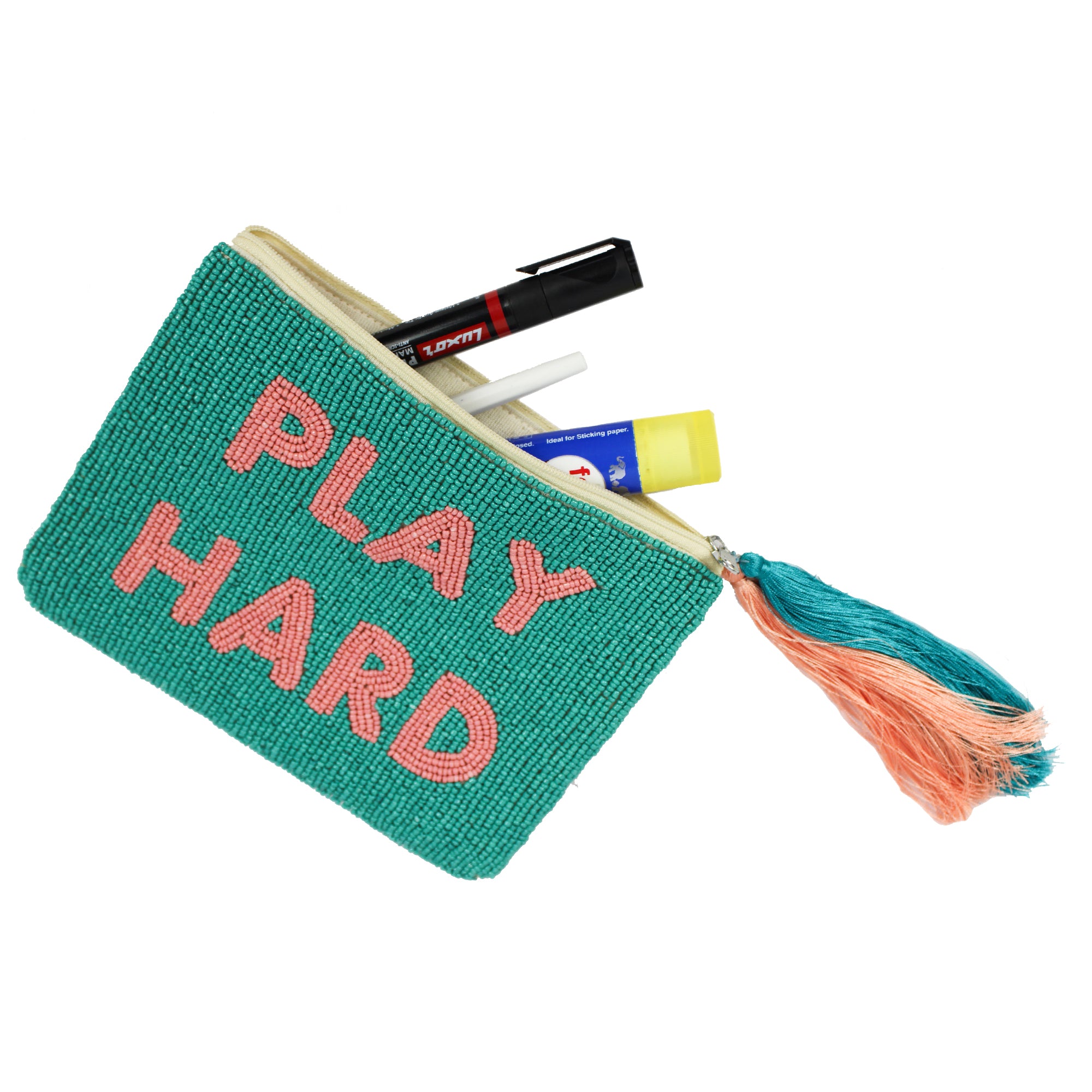 Hand Beaded Pouches For Kids Art Bag
