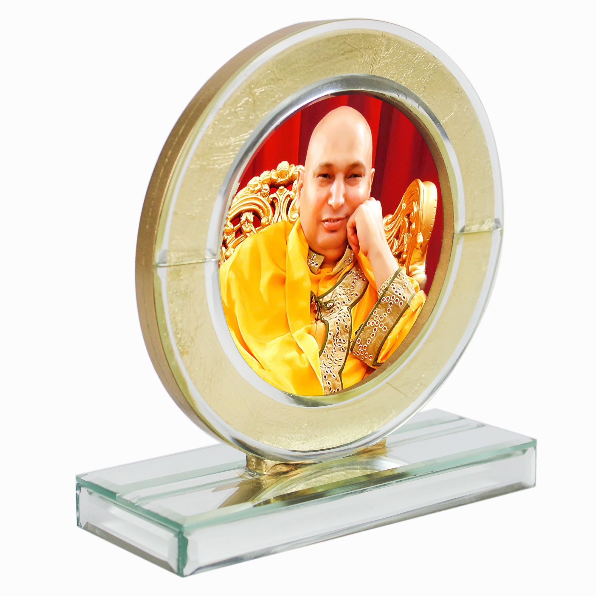 Guruji Gold Designer Glass Photo Frame for Blessings-TH-1259 