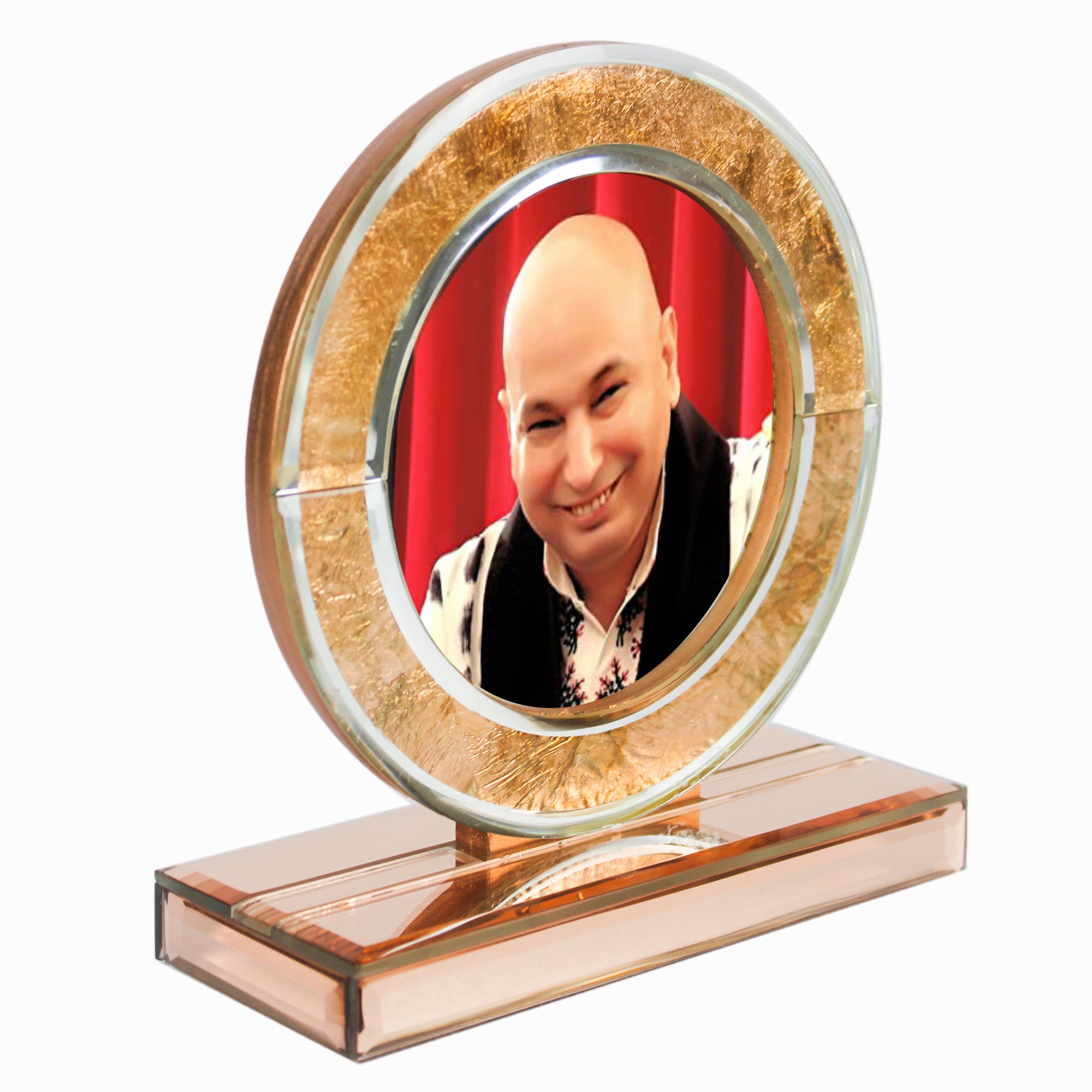  Guruji Rose Gold Designer Glass for Blessings - TH-1264 