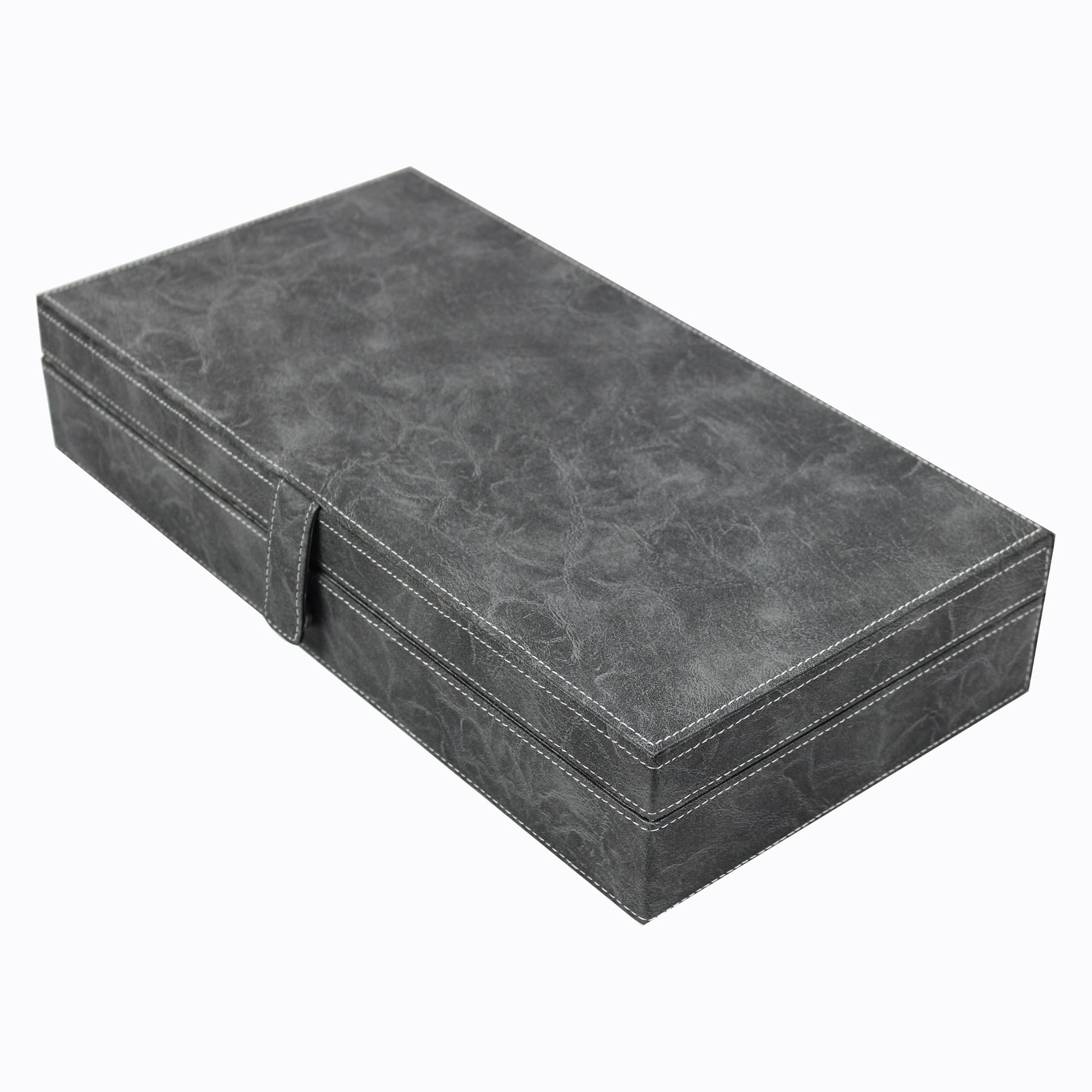 12 Slots Grey Leatherite Watch Box