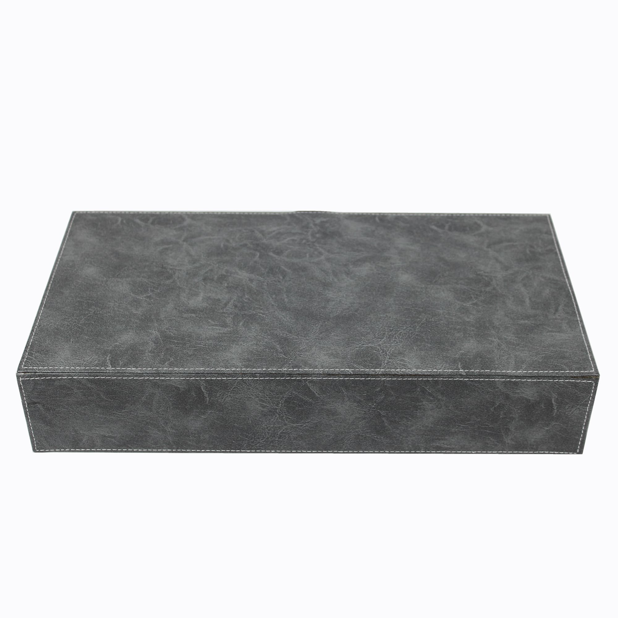 12 Slots Grey Leatherite Watch Box