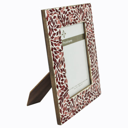 Red & White Mosaic Photo / Picture Frame