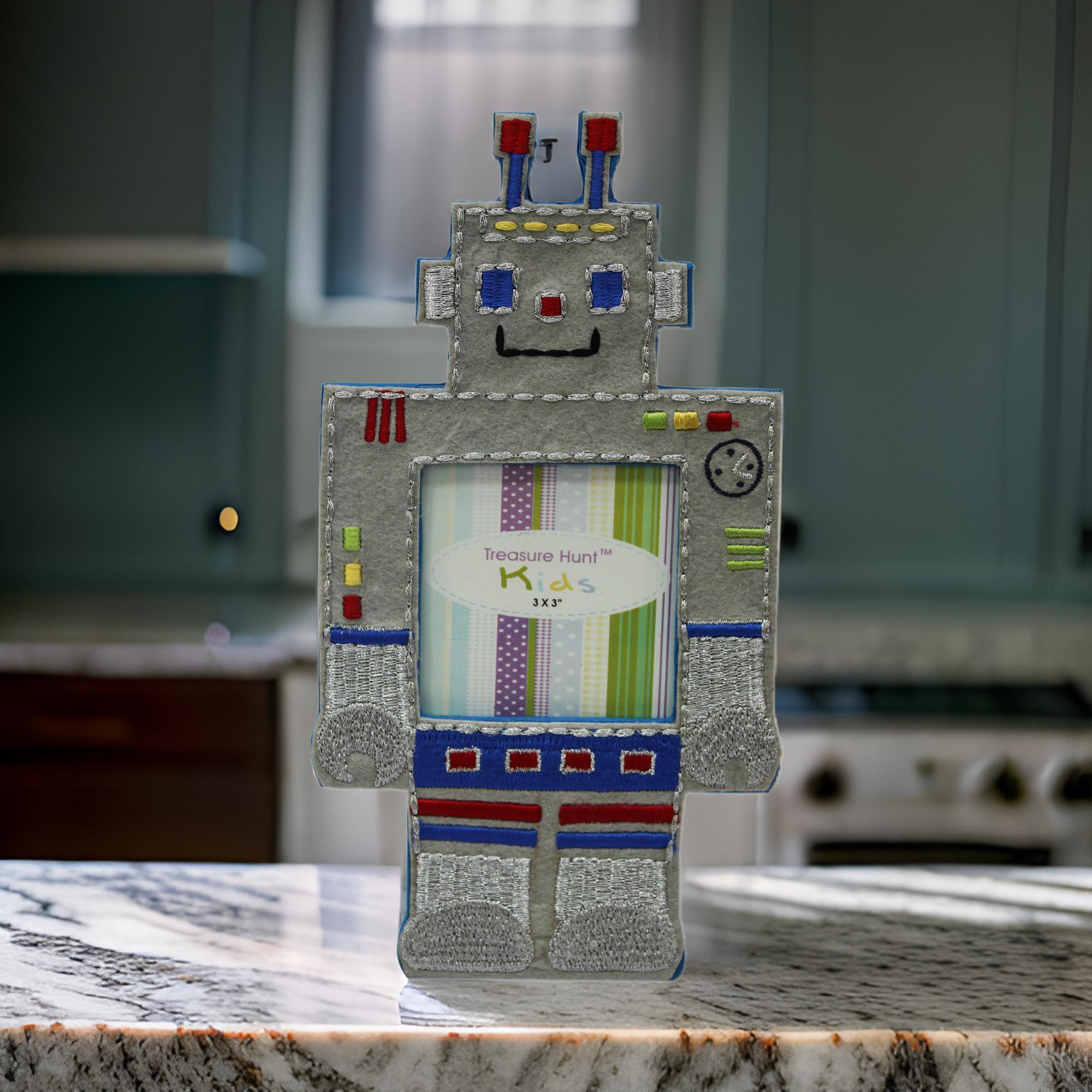 Embroidered Robot Photo Frame