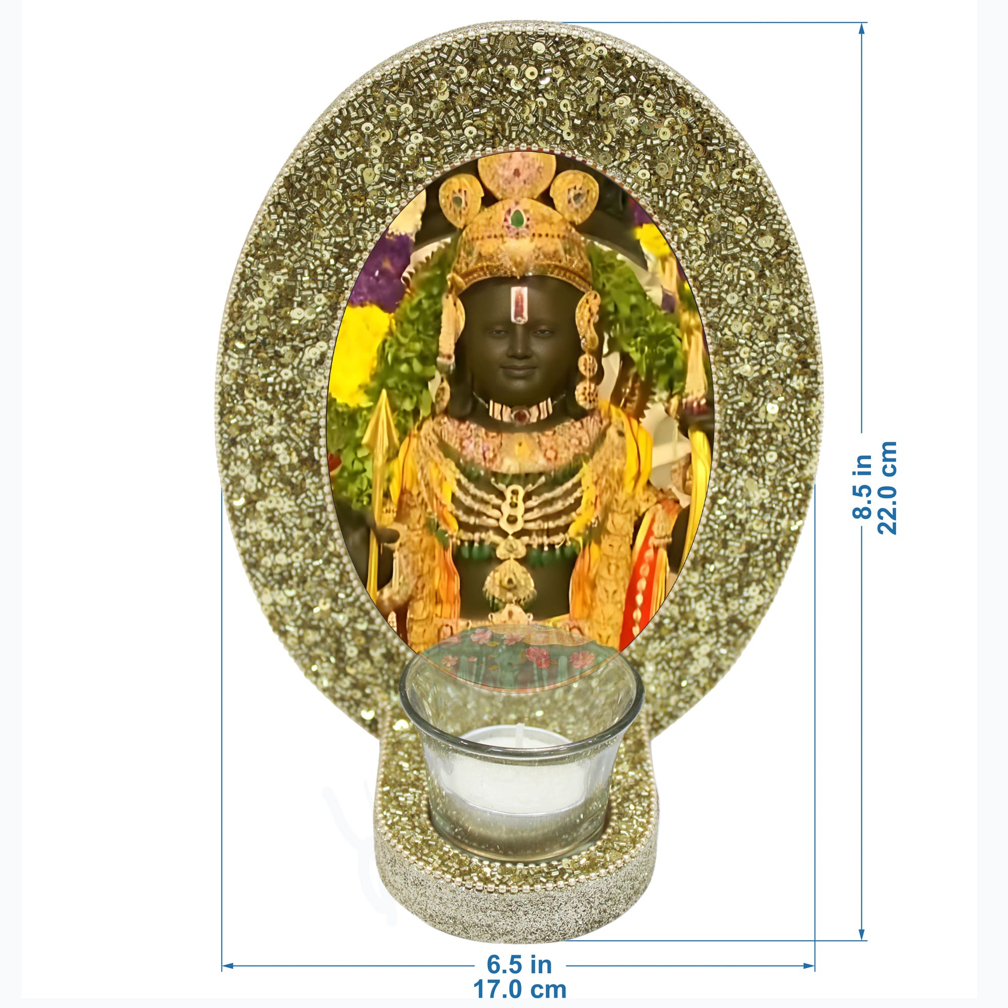 Lord Ram Picture Frame with Tealight for Blessings - TH-4658