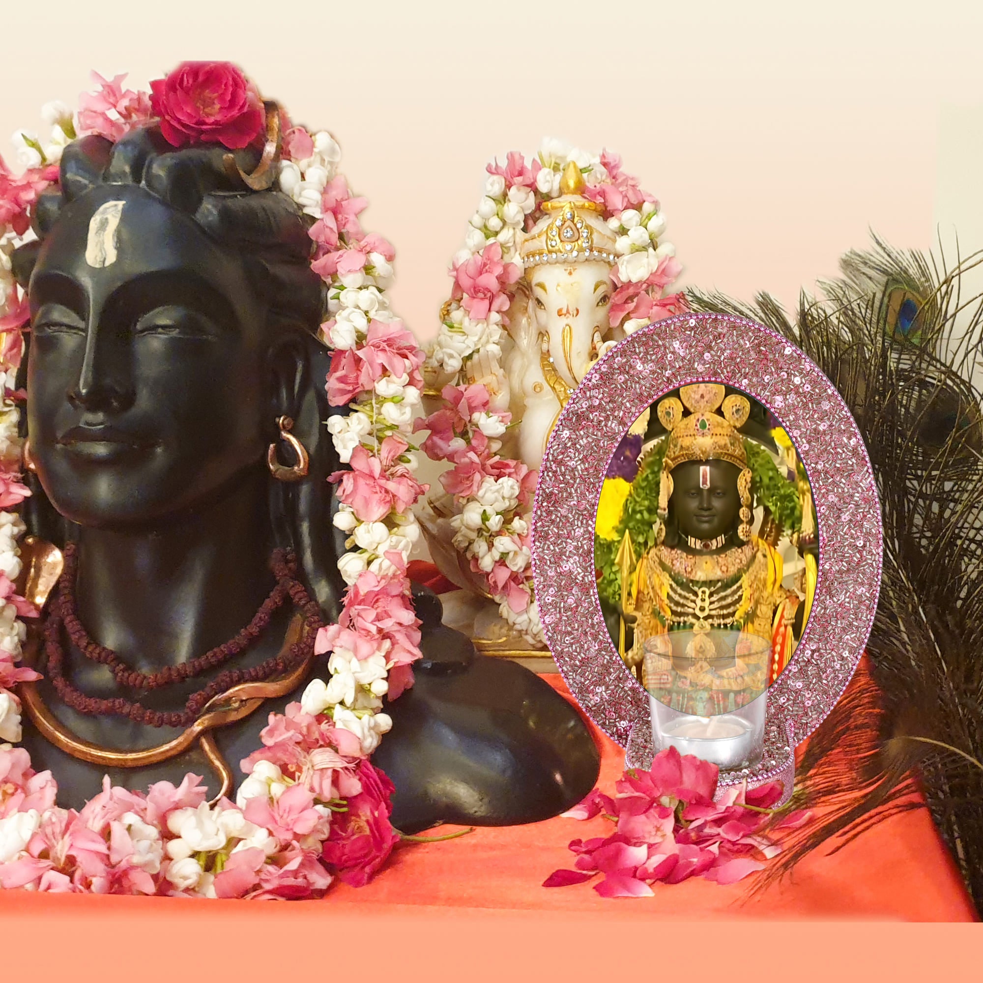 Lord Ram Picture Frame with Tealight for Blessings - TH-4655