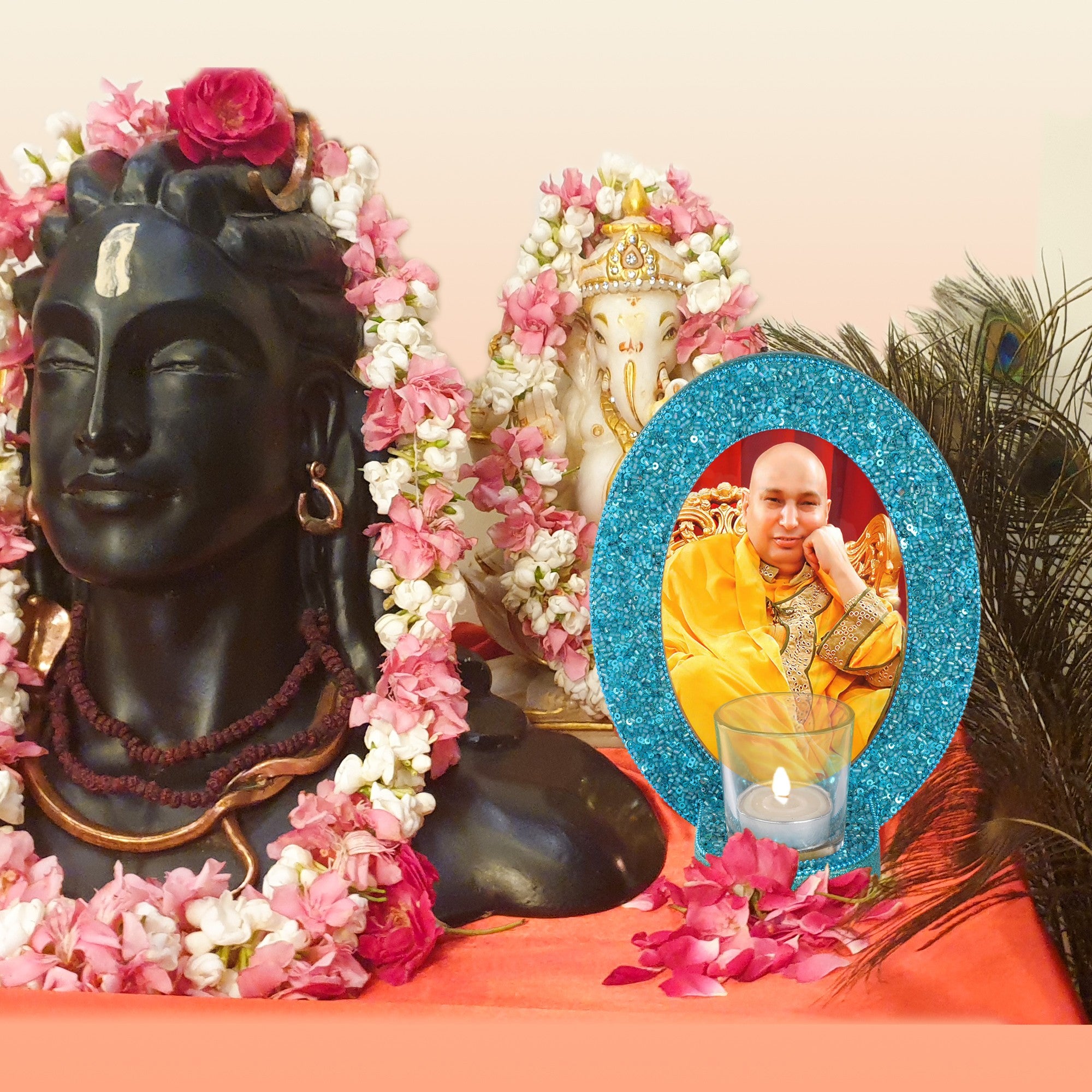 Decorative Guruji Blessings Photo Frame (5x7 Inches) - TH-154