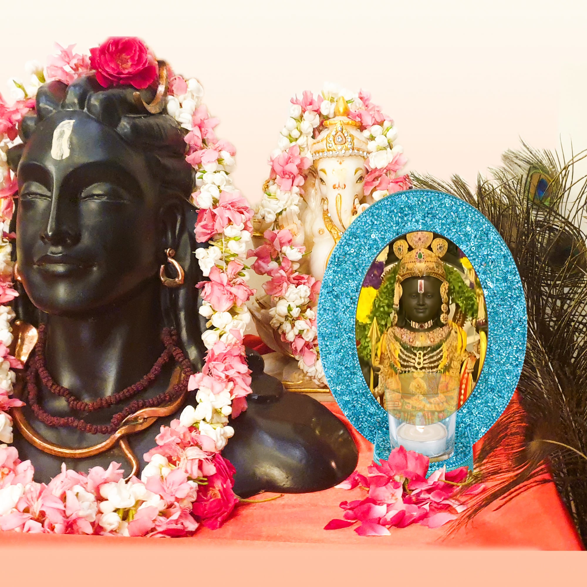 Lord Ram Picture Frame with Tealight for Blessings - TH-4656