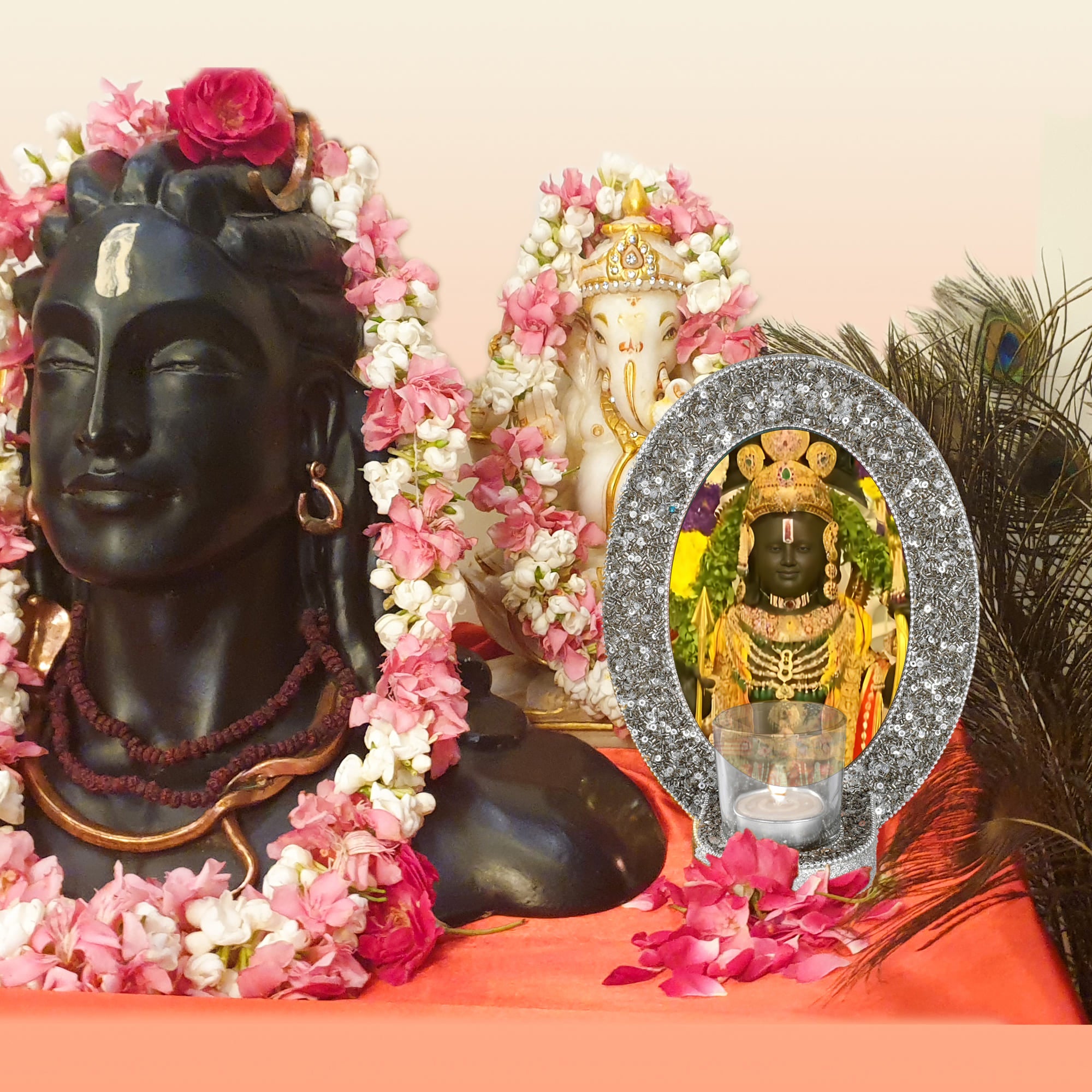 Lord Ram Picture Frame with Tealight for Blessings