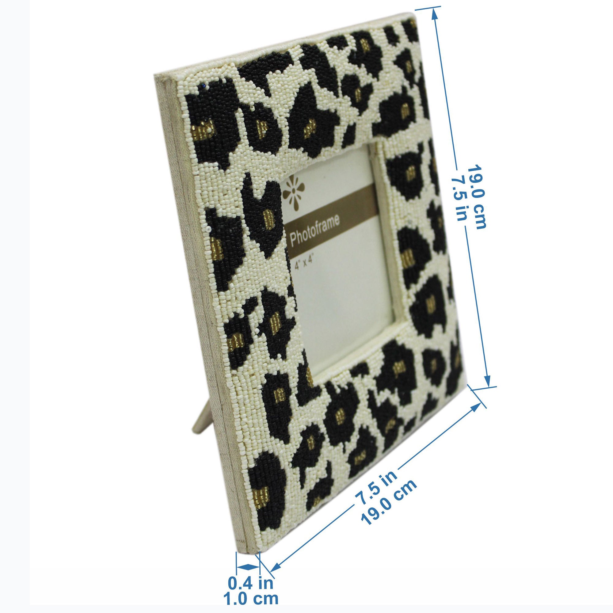 Beaded Decorative 4X4 Picture Frame