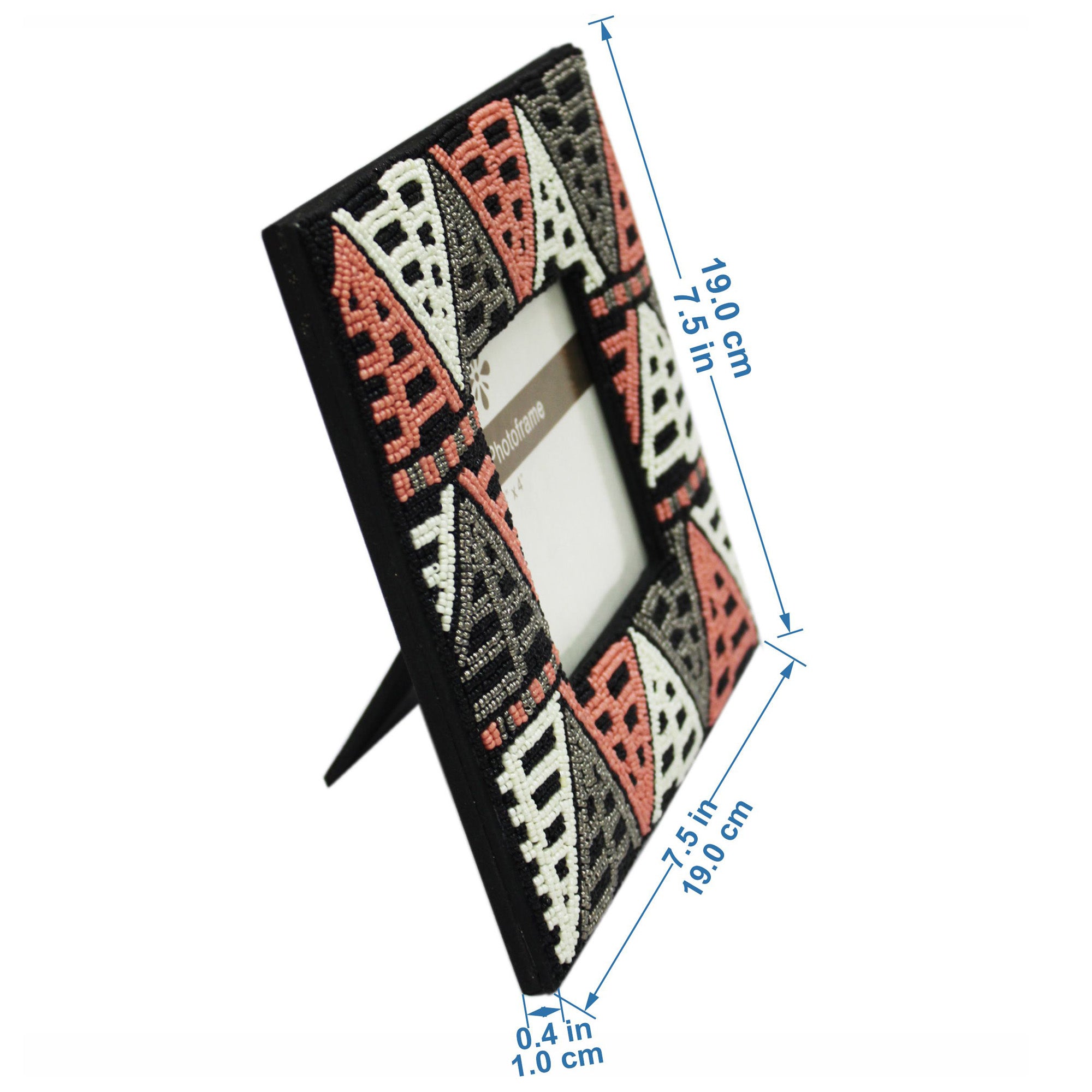 Beaded Decorative 4X4 Photo Frame for Home Decor