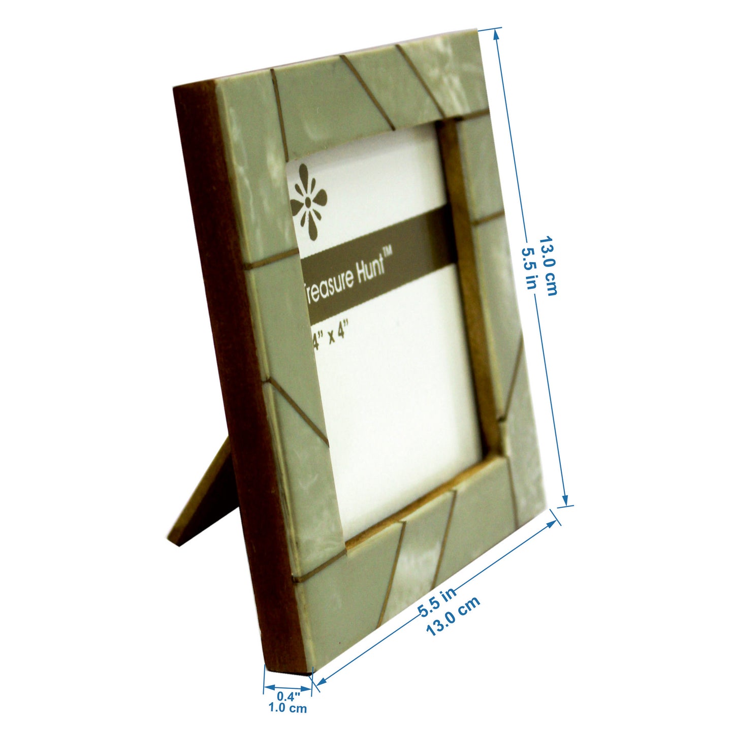 Square Shaped Bone Photo / Picture Frame (Picture Size: 4 x 4 Inches)-TH-169