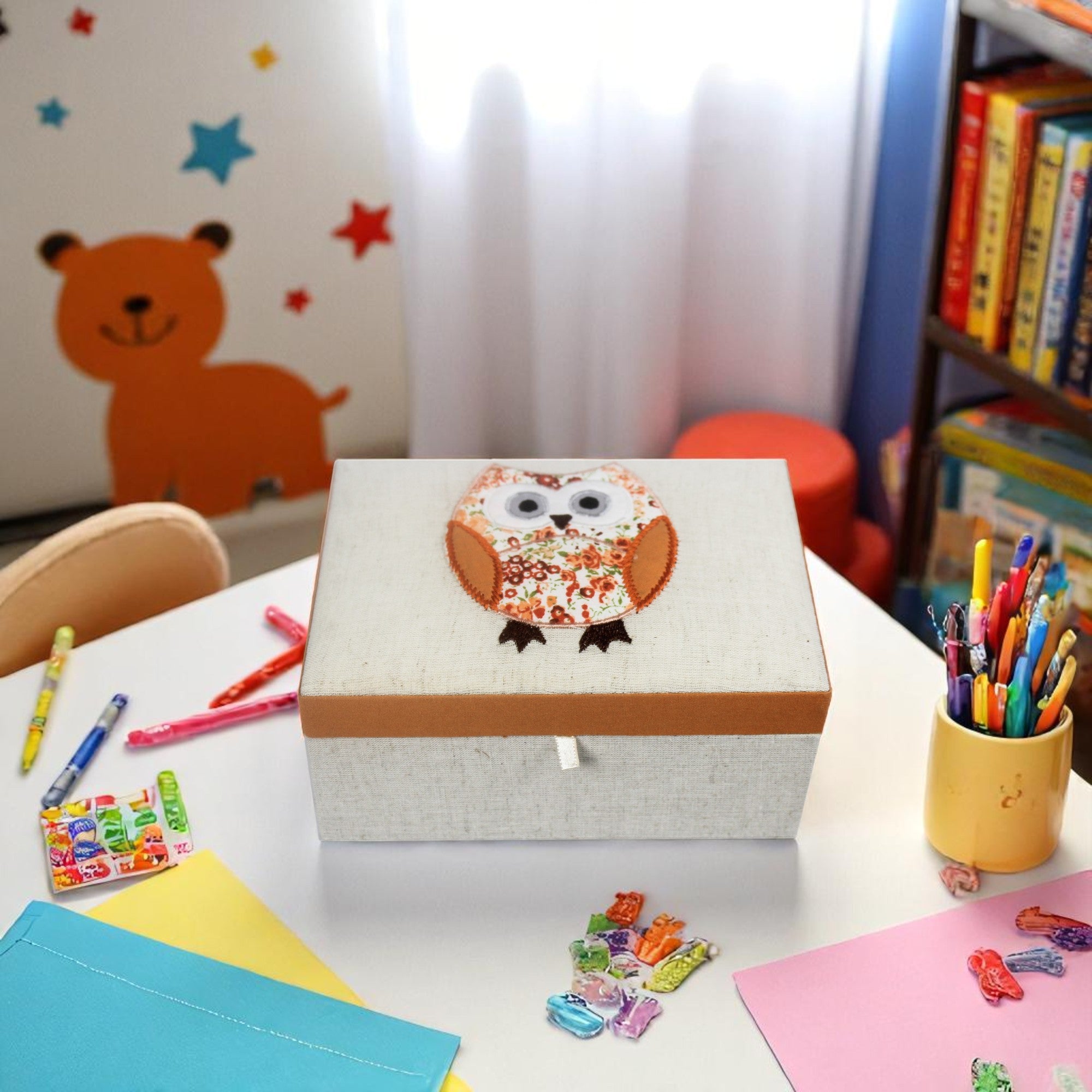 Owl Design Storage Box for Kids