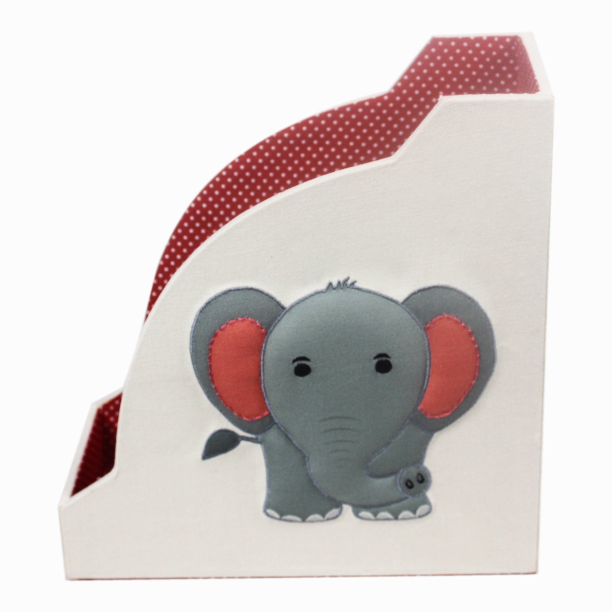 Elephant Design Magazine Holder & Stationery Organizer (Set of 2)