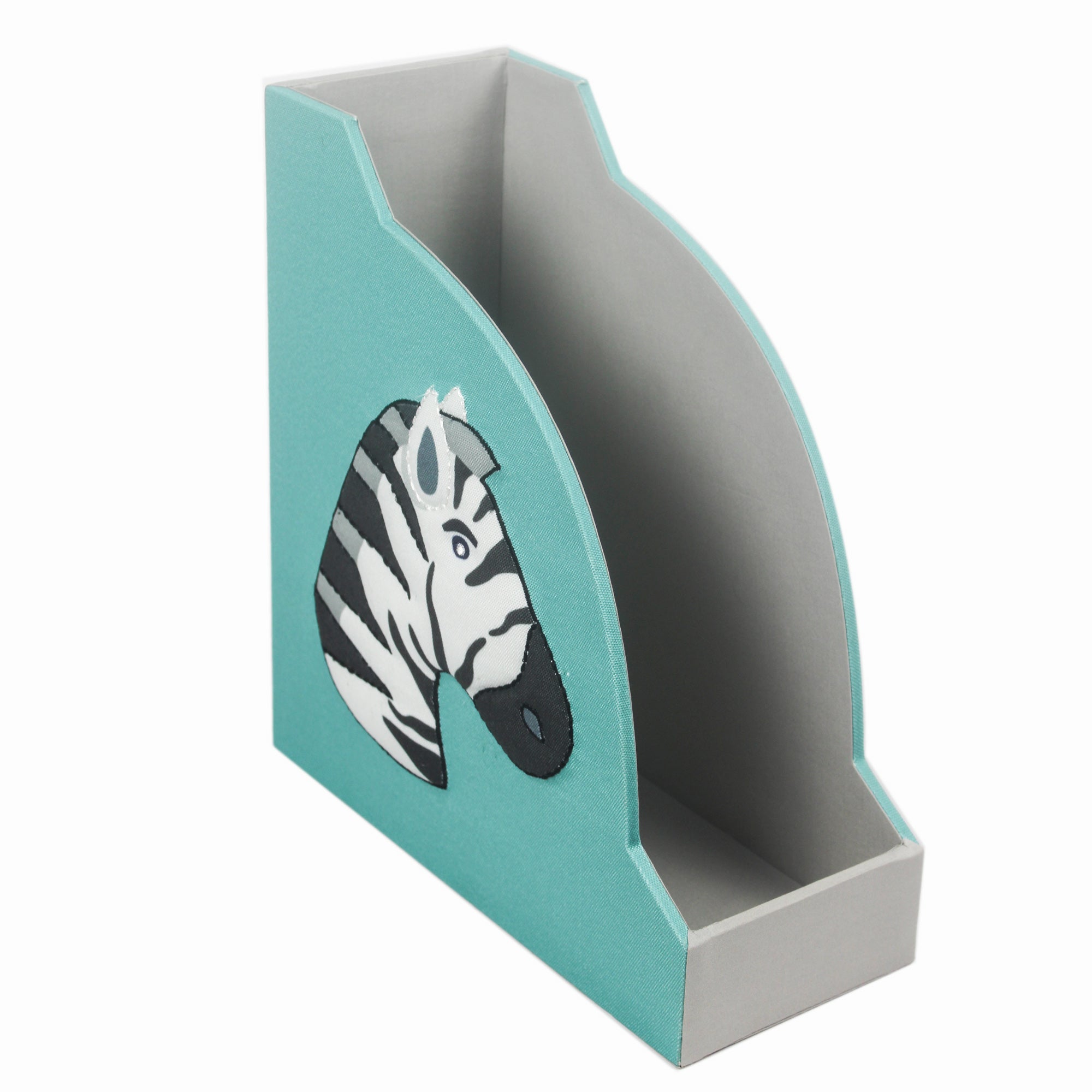 Zebra Design Magazine Holder & Stationery Organizer (Set of 2)