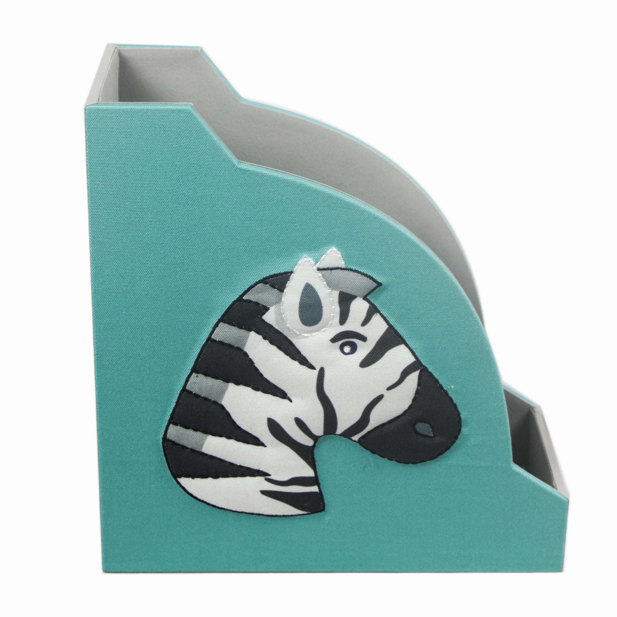 Zebra Design Magazine Holder & Stationery Organizer (Set of 2)