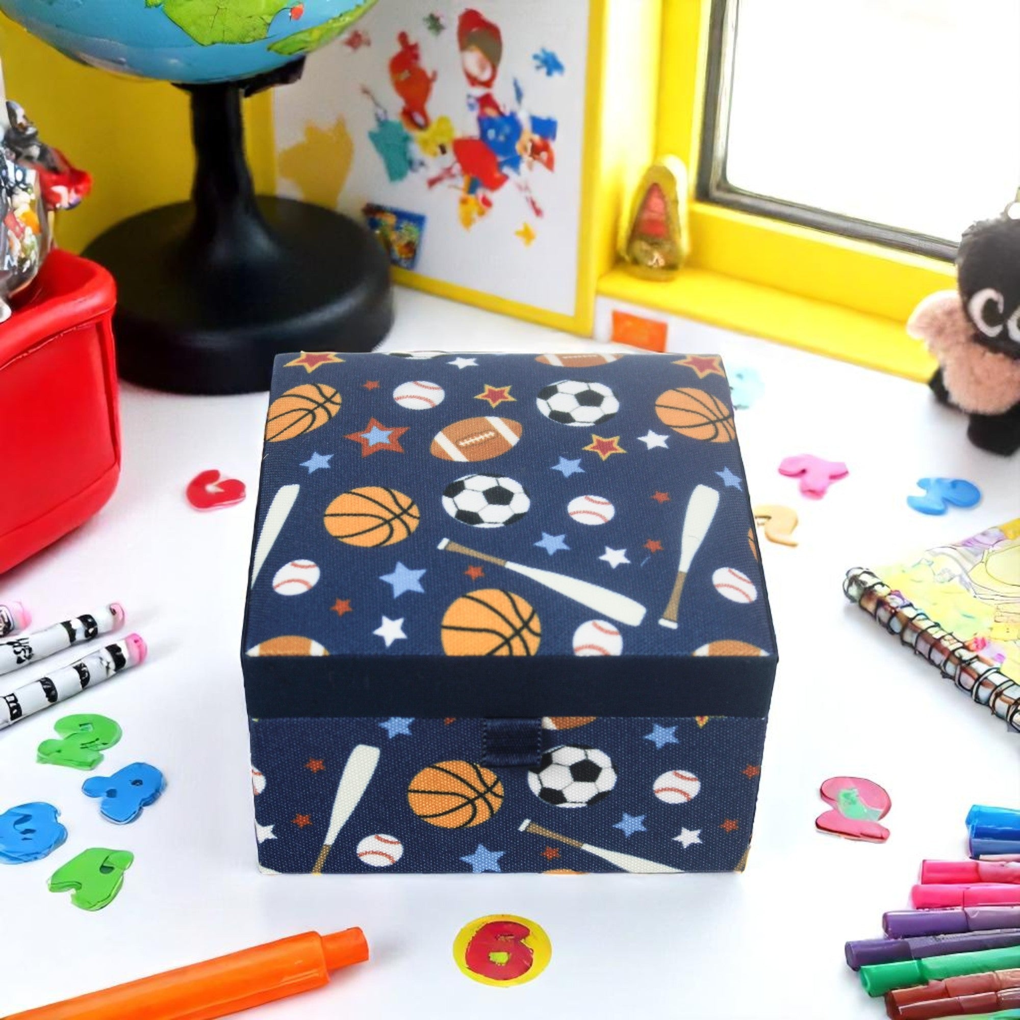 Football Print Design Storage Box for Kids