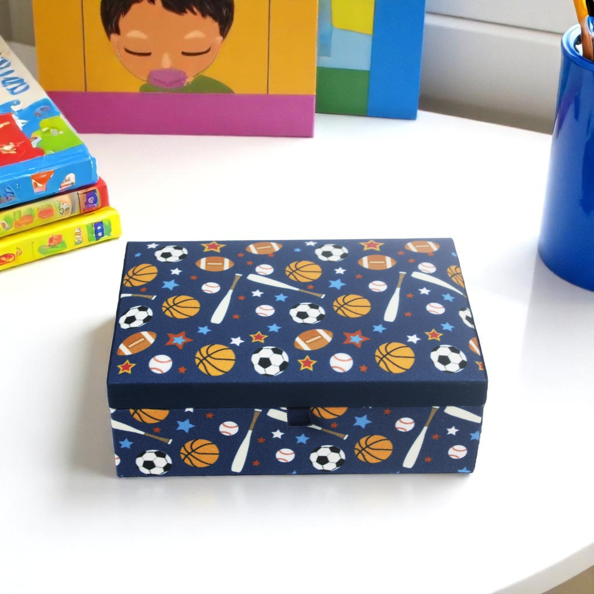 Football Printed Design Storage Box for Kids