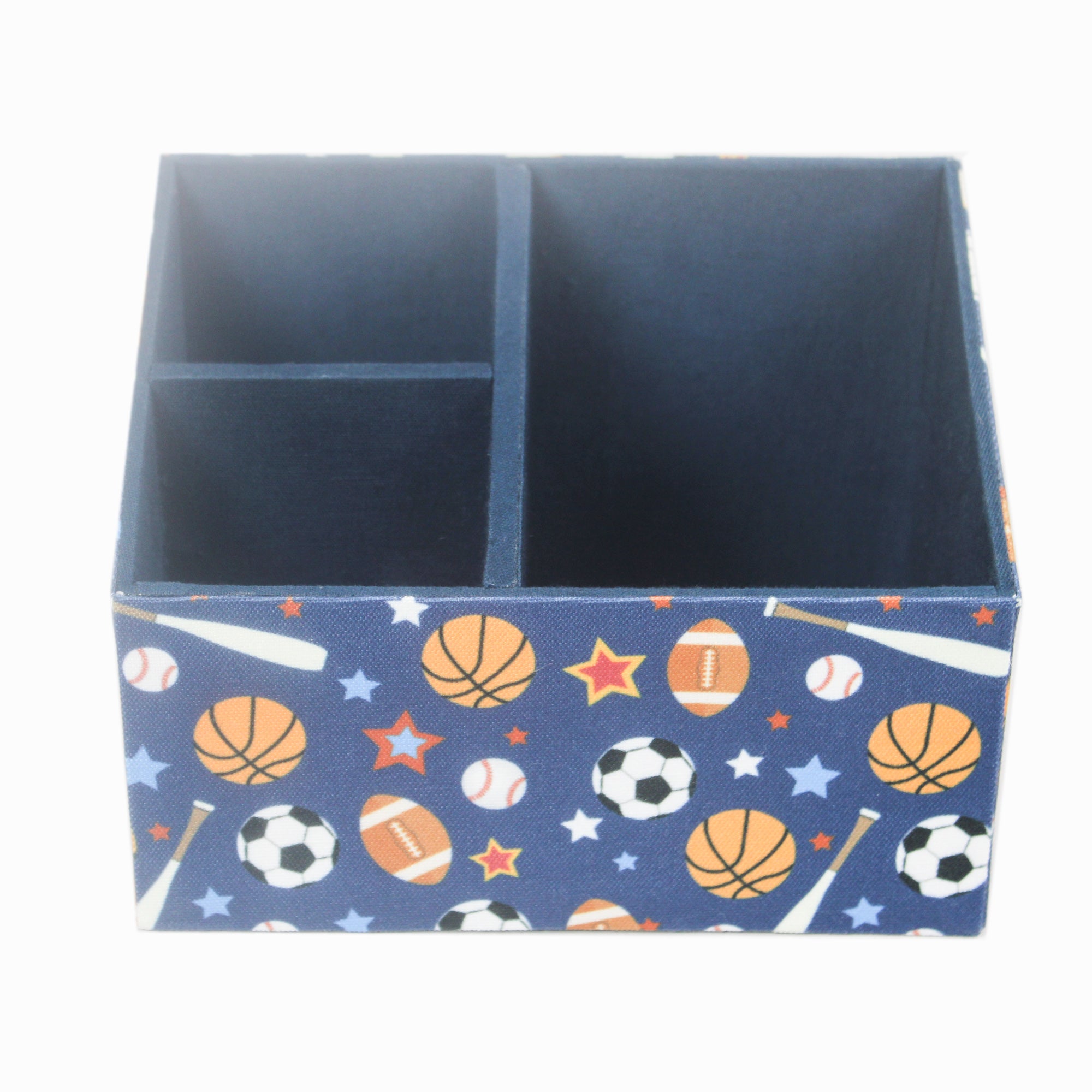 Football Print Design Stationary Organizer & Pen Holder (Set of 2)