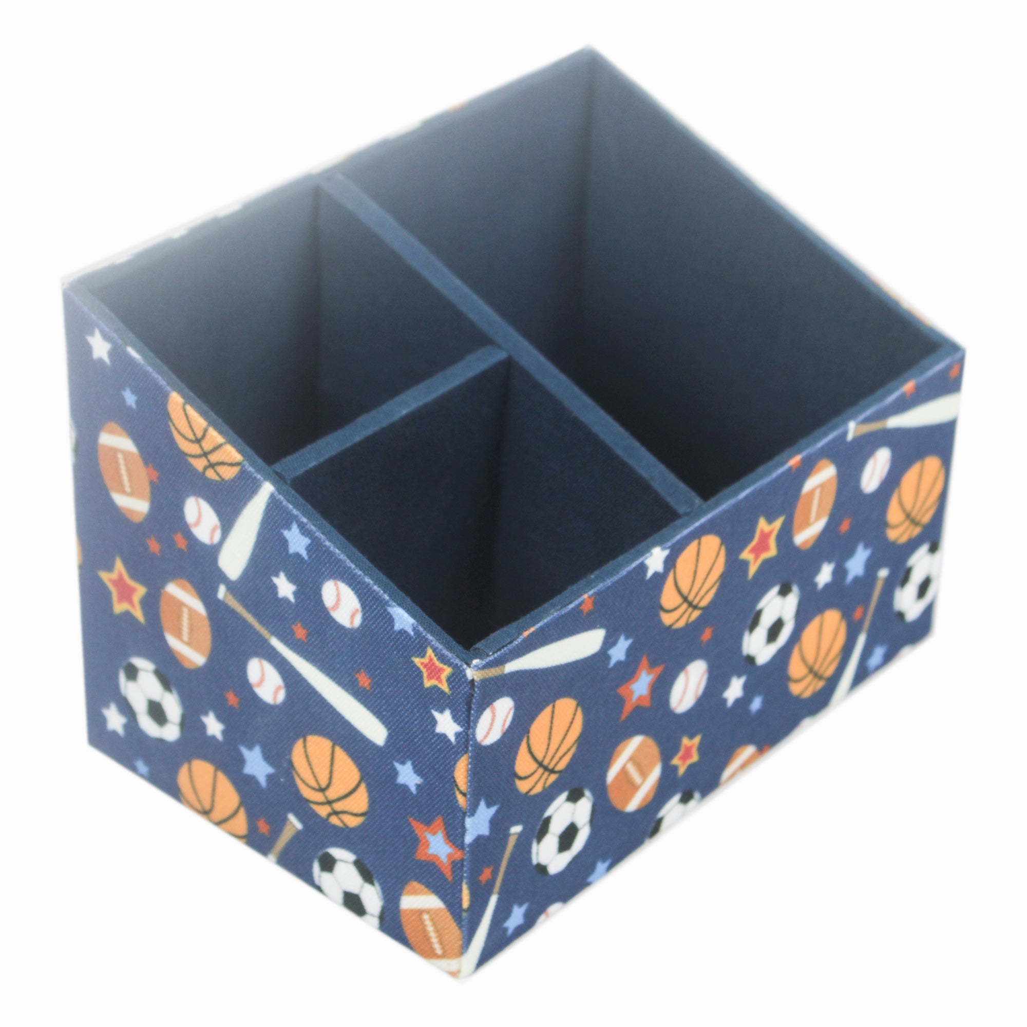 Football Print Design Stationary Organizer & Pen Holder (Set of 2)