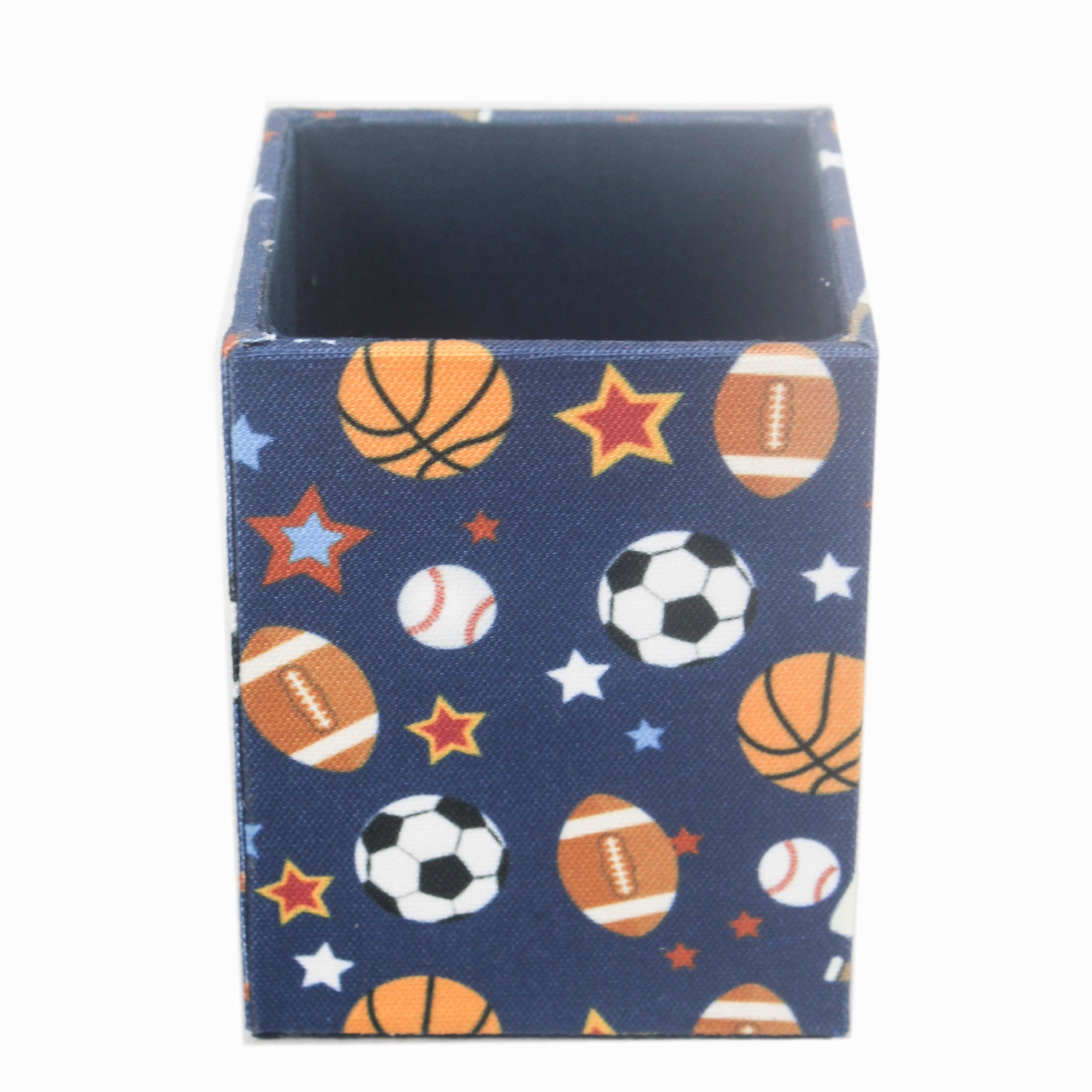 Football Print Design Stationary Organizer & Pen Holder (Set of 2)